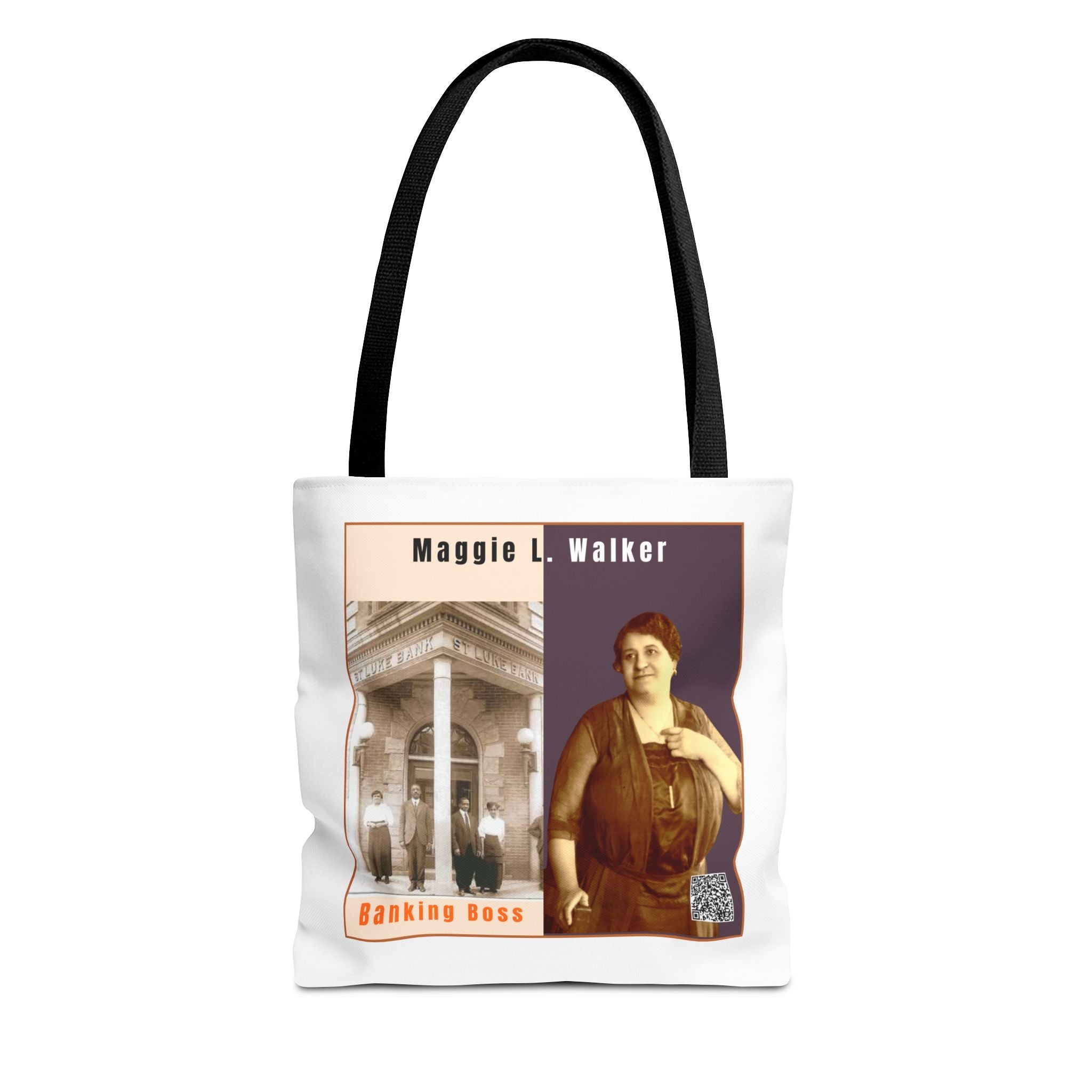 Defend Black Memories:Maggie L. Walker Historical Portrait AOP Tote Bag
