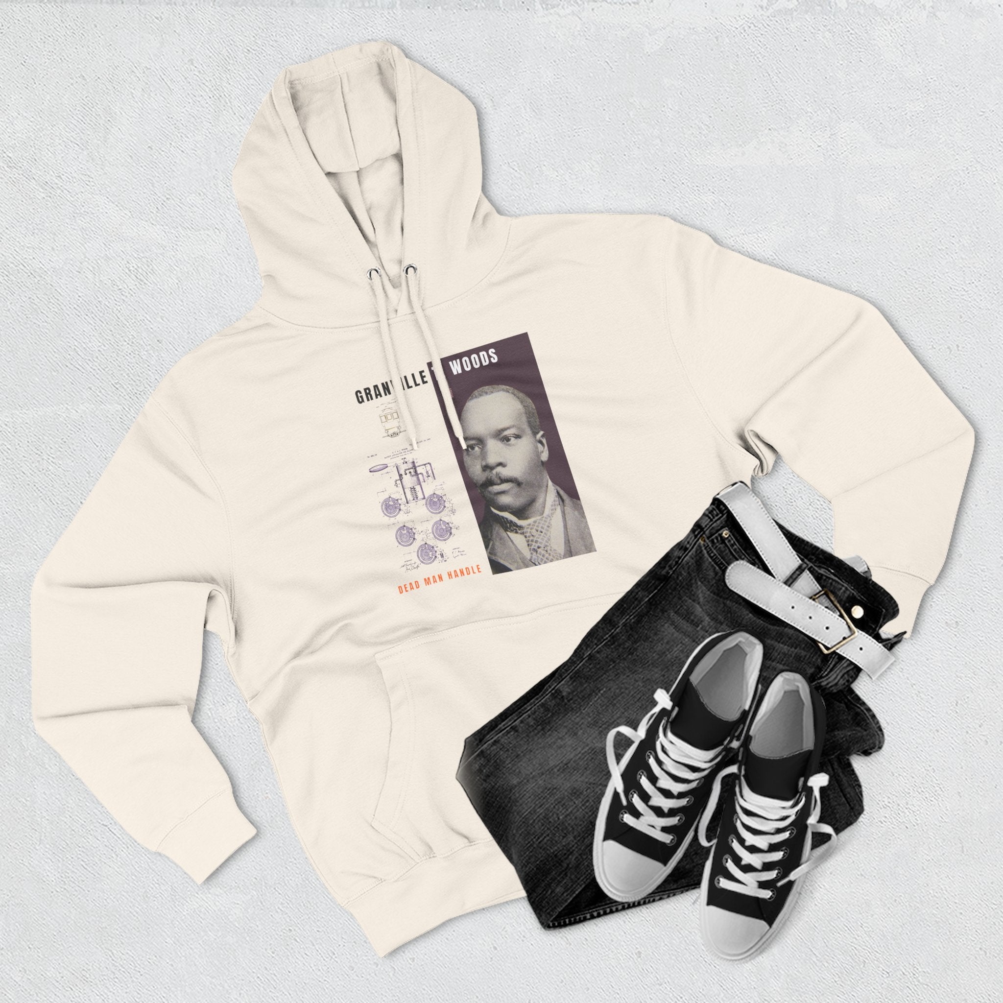 Granville T. Woods, Three-panel Historical Portrait Hoodie (City Champs)