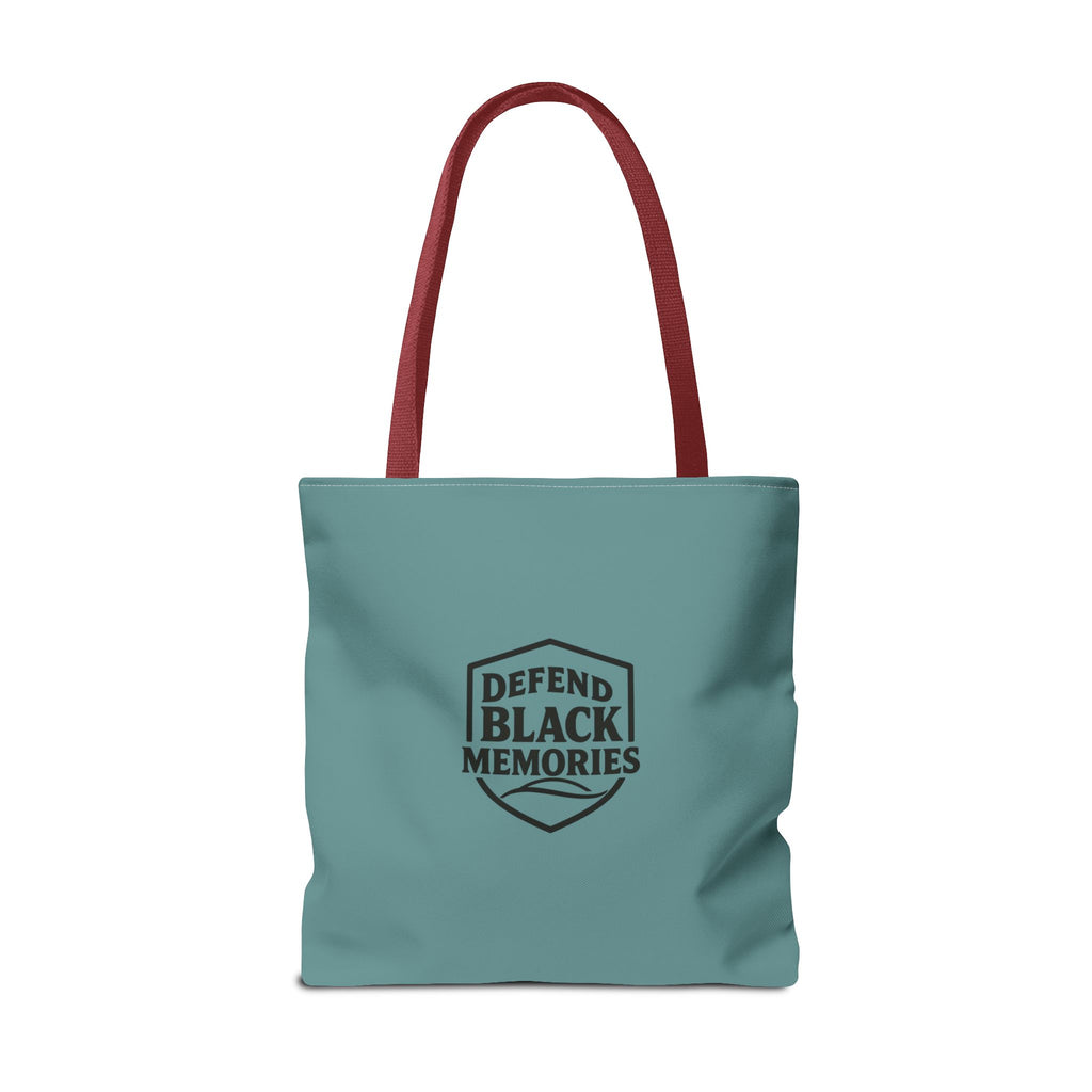 Tubman-Truth Brooch Graphic Tote Bag (Dark Teal)