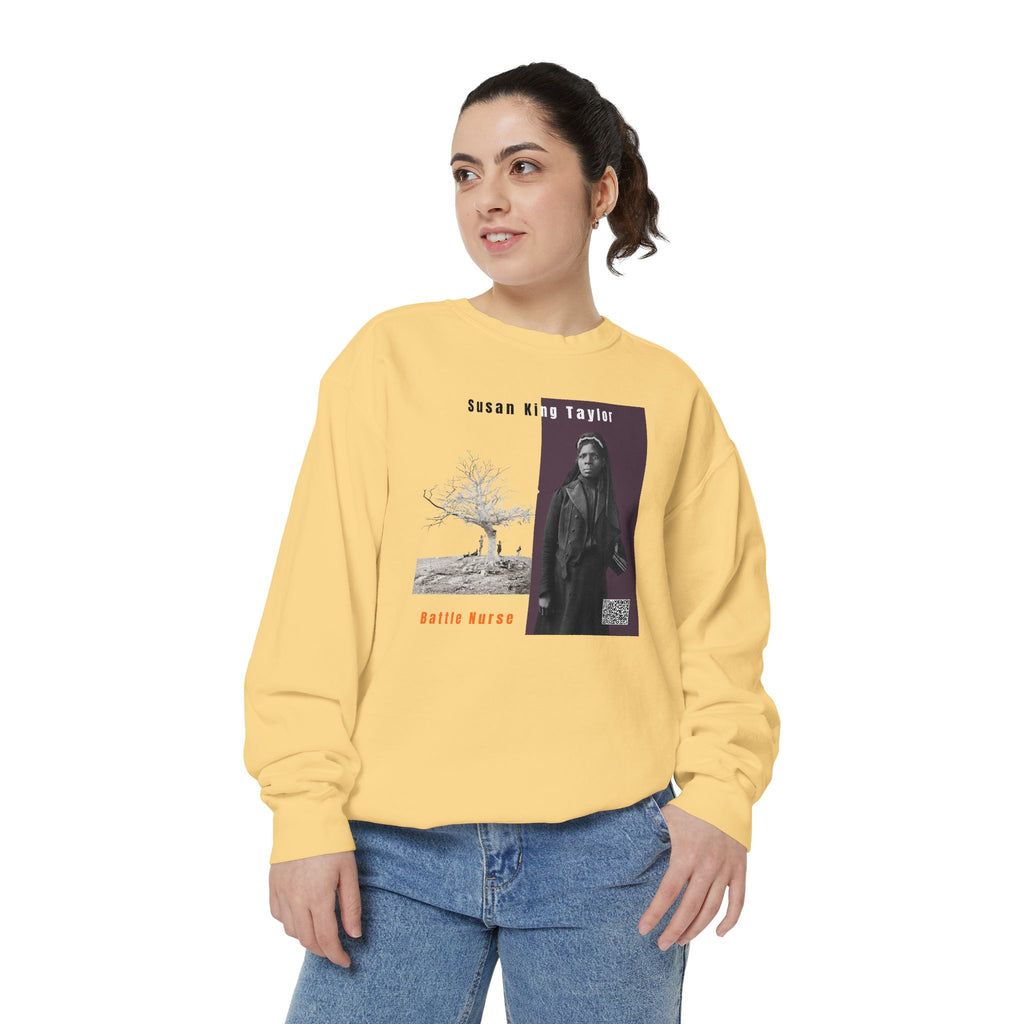Susie King Taylor: Unisex Garment-Dyed Sweatshirt