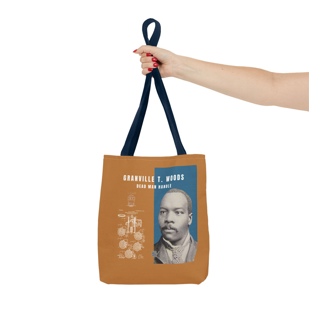 Granville T. Woods Historical Portrait Tote Bag (Light Brown)