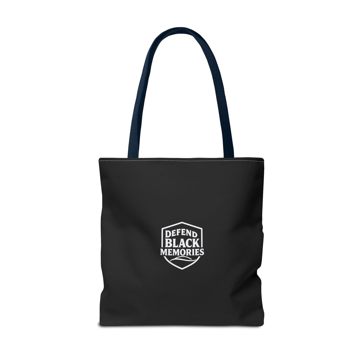 Granville T. Woods Historical Portrait Black Tote Bag (Trans/Dark Cerulean Block)