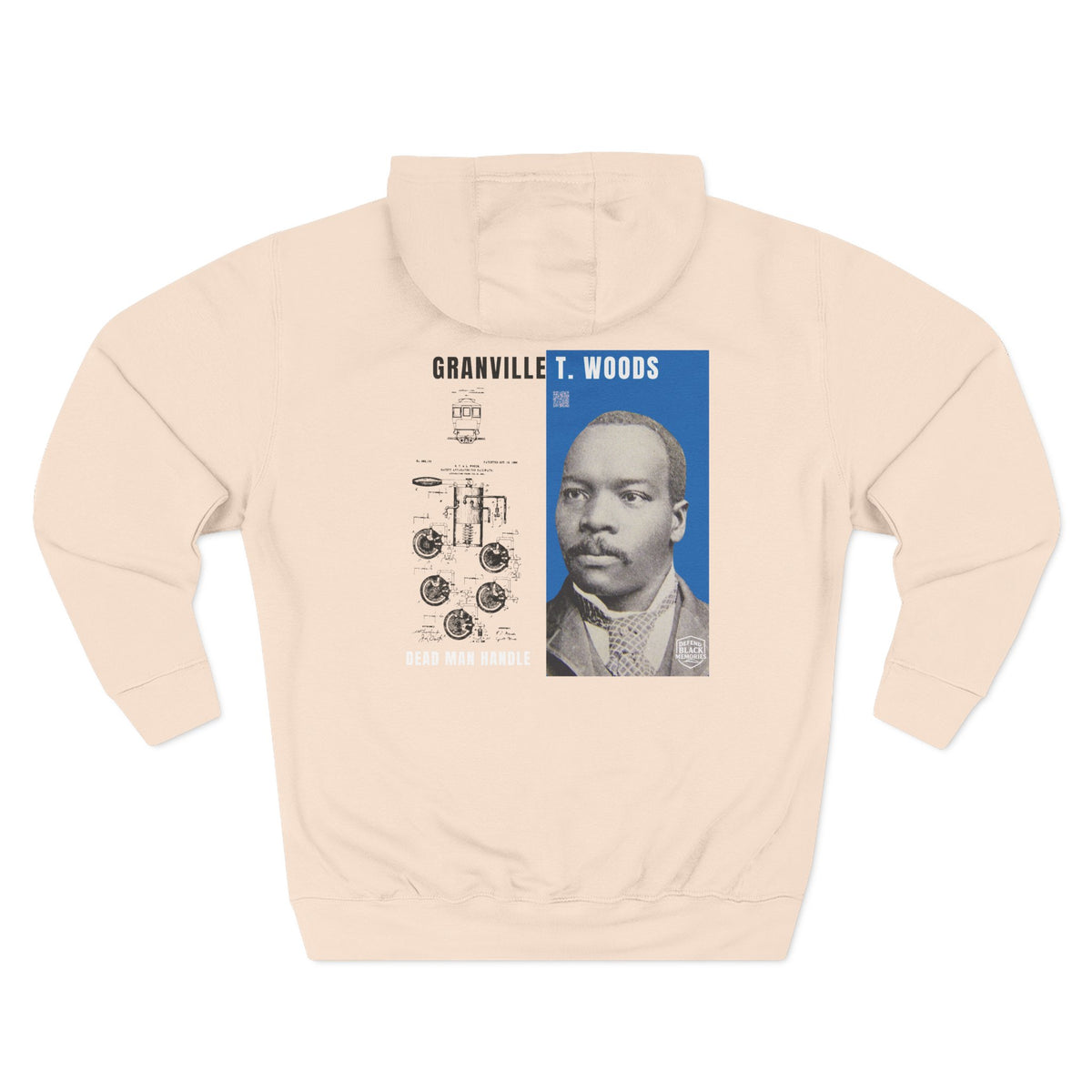 Granville T. Woods, 2 Side, Three-Panel Fleece Hoodie