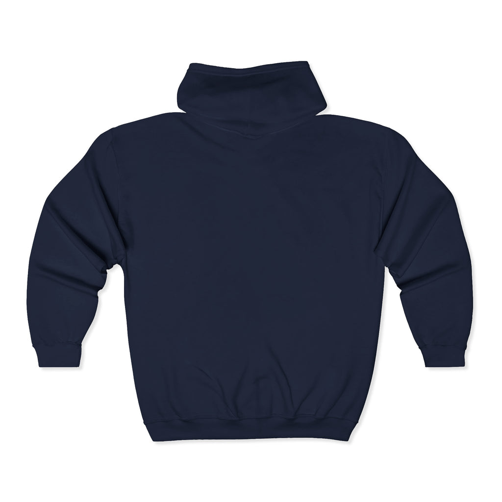 Defend Black Memories:Retro Shield Zip Hoodie — Minimal Crest Full-Zip Sweatshirt
