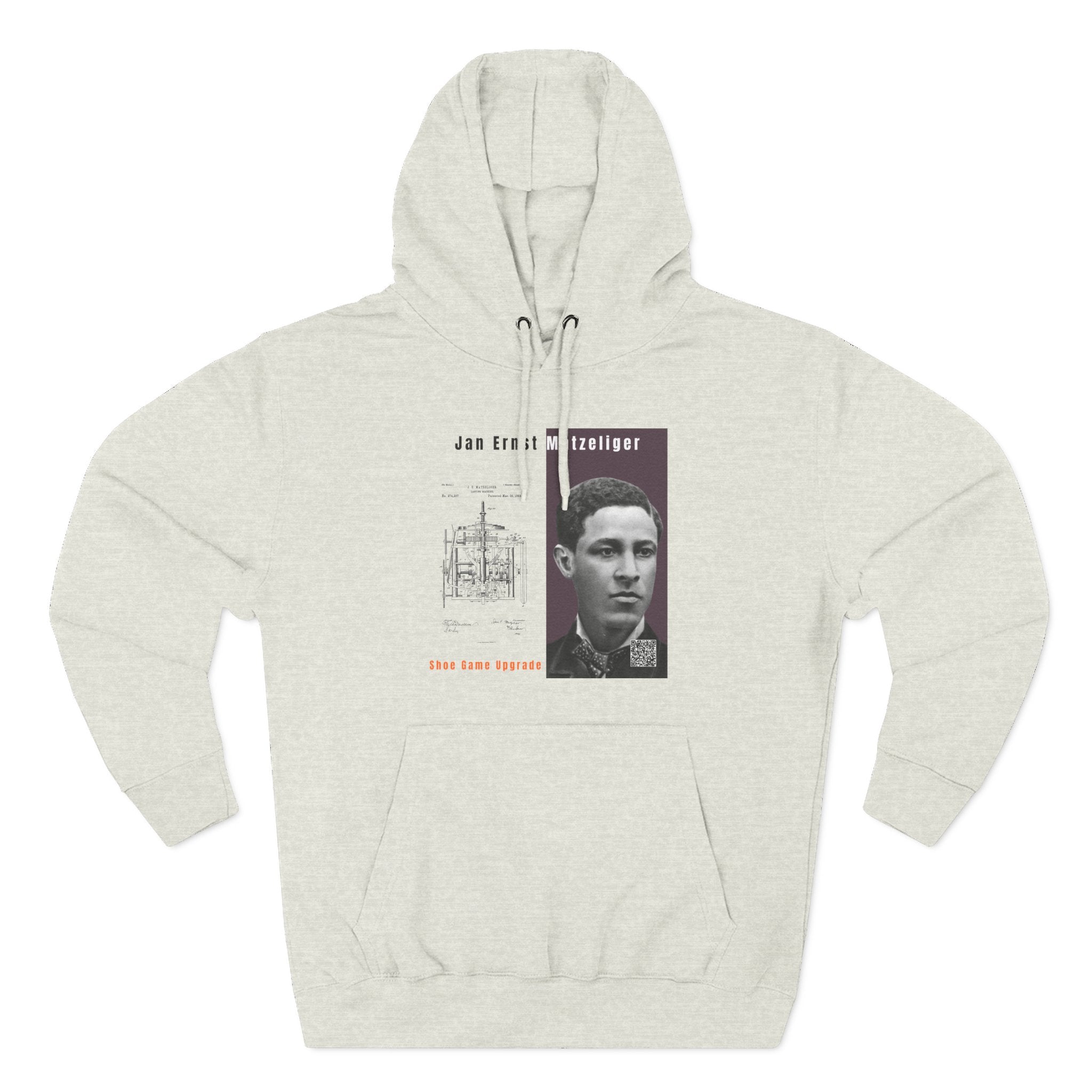 Defend Black Memories: Jan E. Matzeliger Three-Panel Historic Black Portrait Hoodie