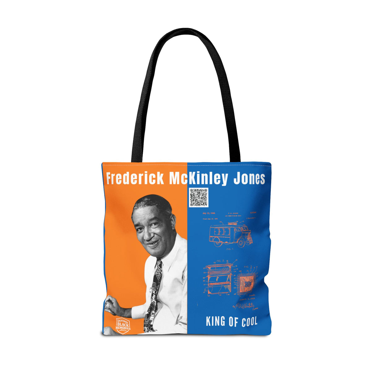 Frederick McKinley Jones, Historical Portrait Tote Bag (Double Side City Champs Blue)
