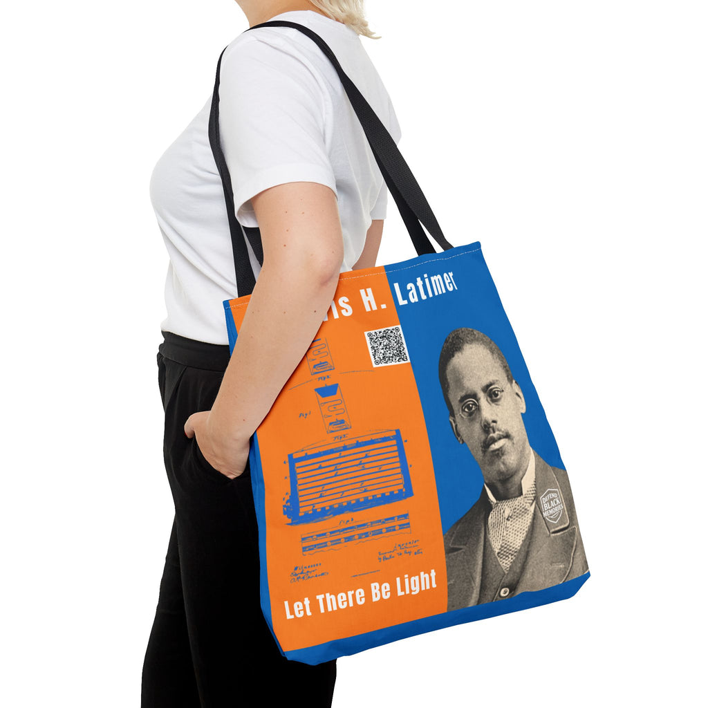 Lewis H. Latimer, Historical Portrait Tote Bag (Double Side City Champs Blue)