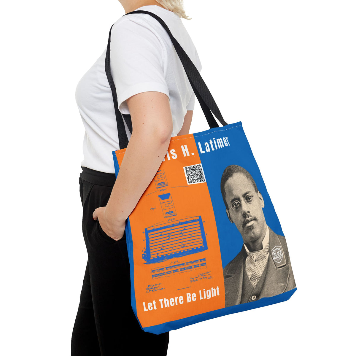 Lewis H. Latimer, Historical Portrait Tote Bag (Double Side City Champs Blue)