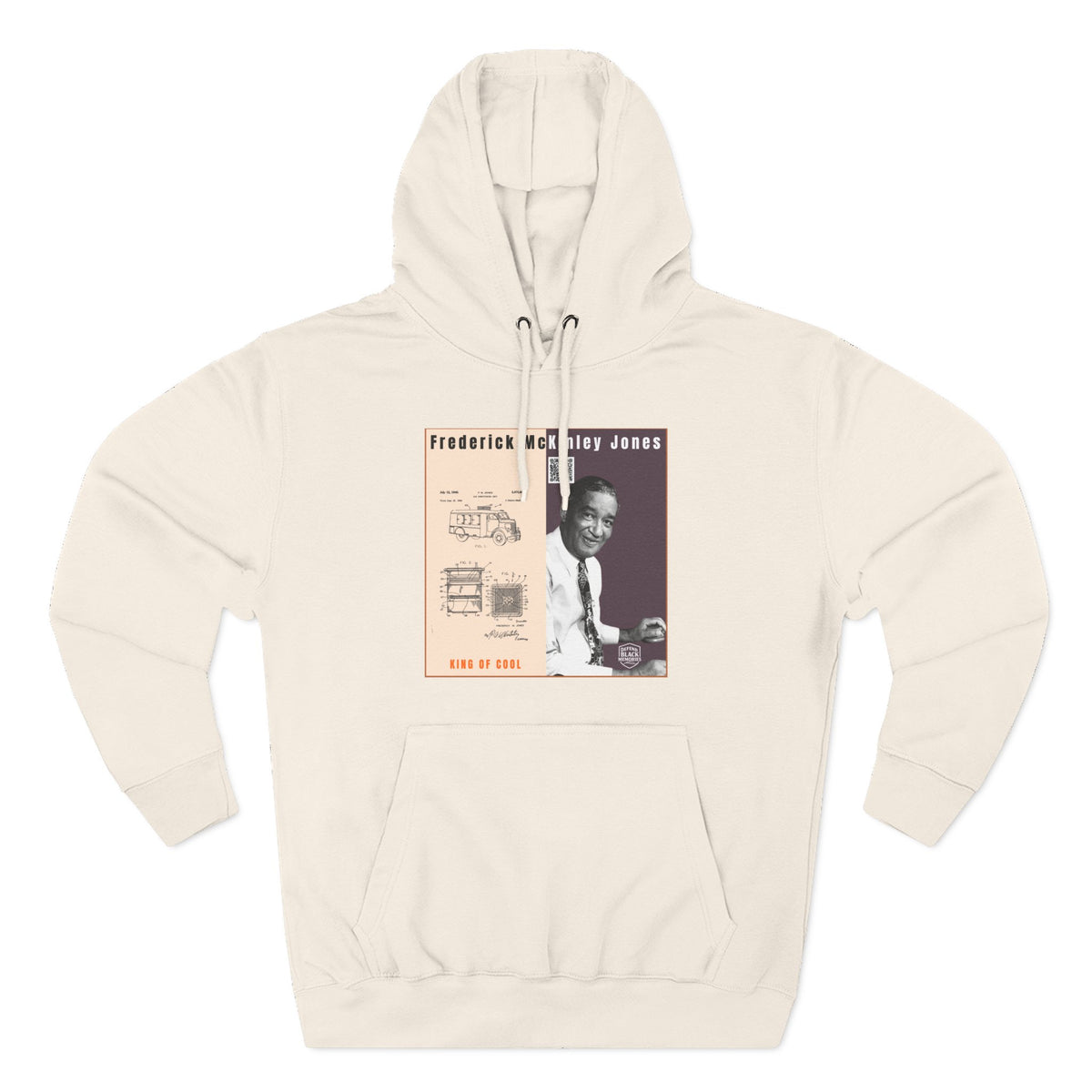 Frederick McKinley Jones, Unisex, Three-panel Historical Portrait Hoodie (City Champs)