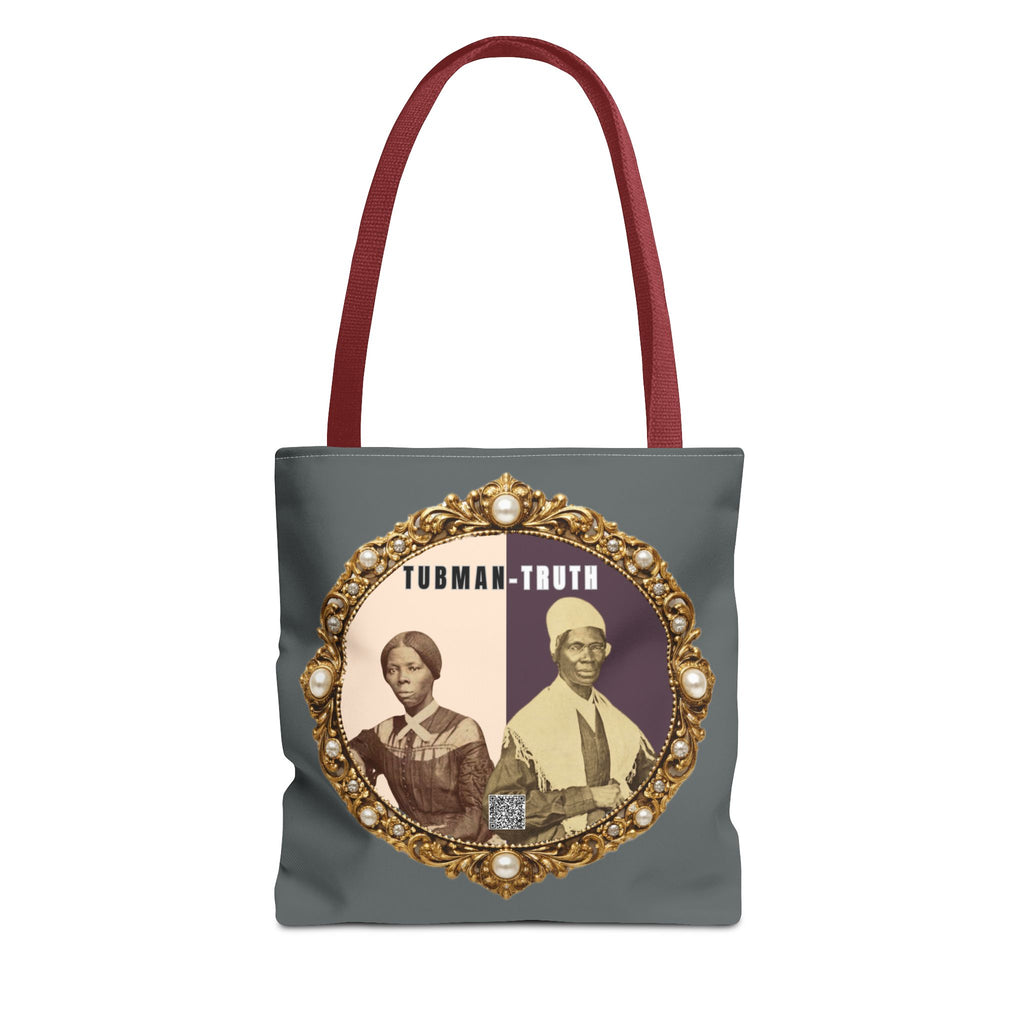 Tubman-Truth Brooch Graphic Tote Bag (Dark grey)