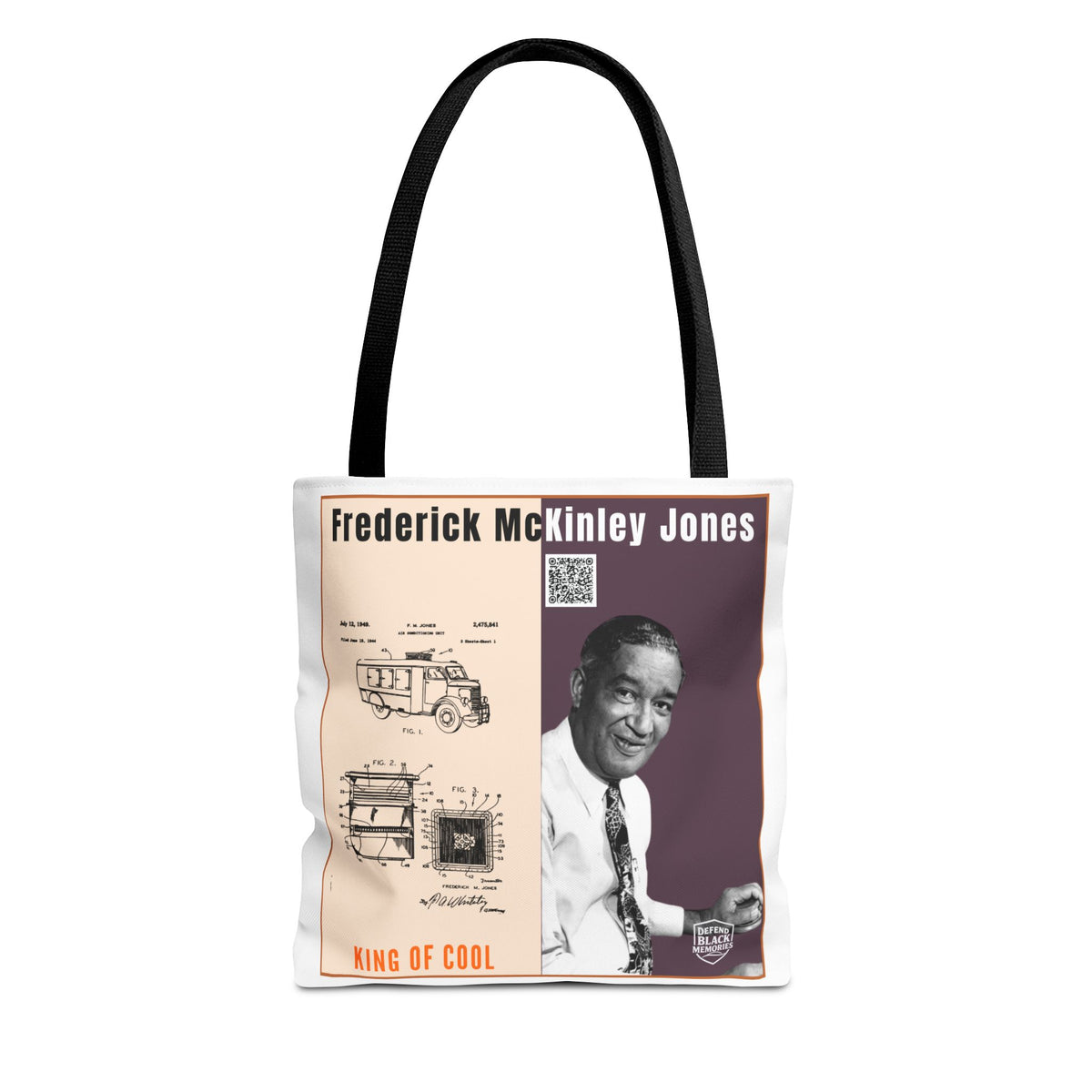 Frederick McKinley Jones, Historical Portrait Tote Bag (White)