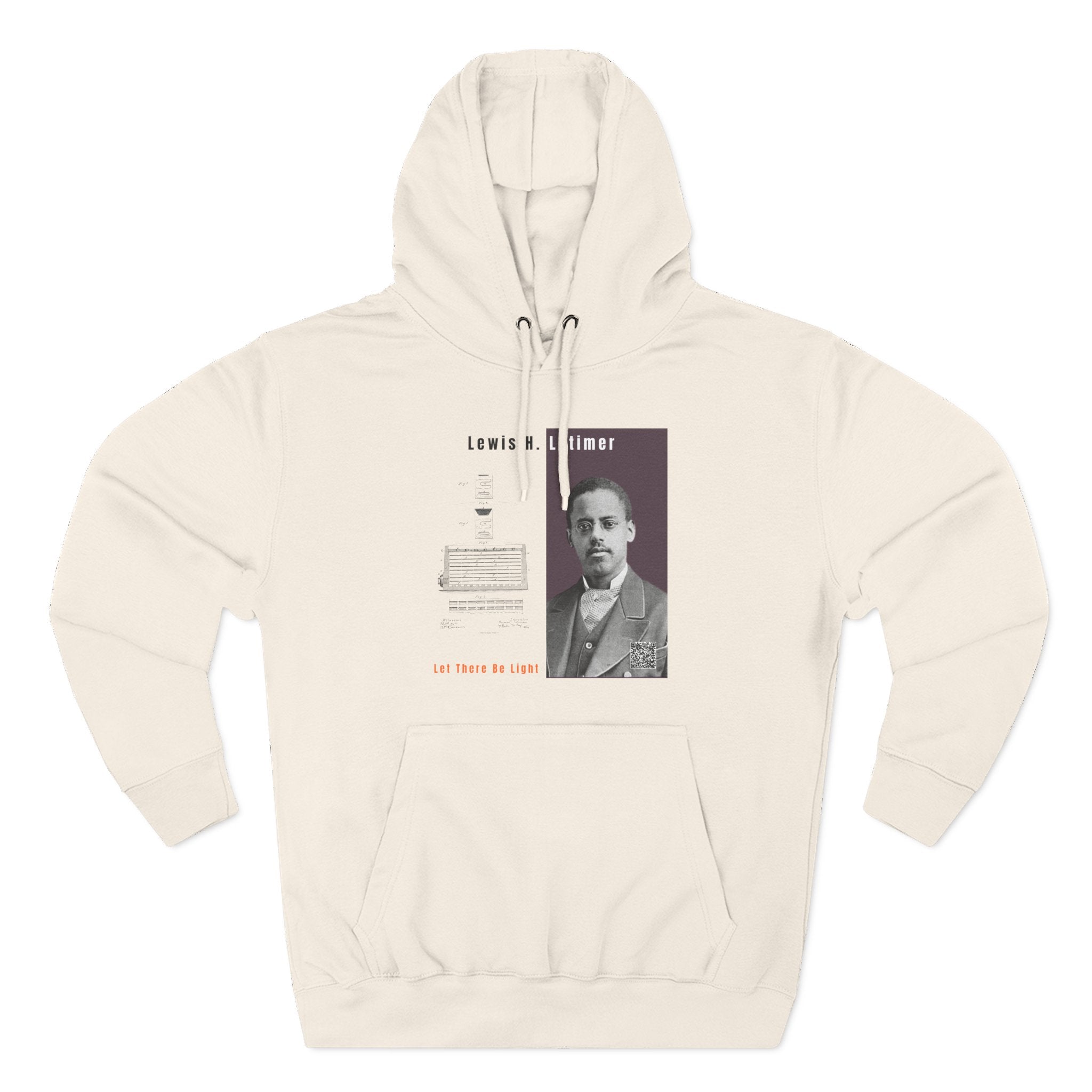 Defend Black Memories: Lewis H. Latimer Three-panel Historical Black Portrait Hoodie