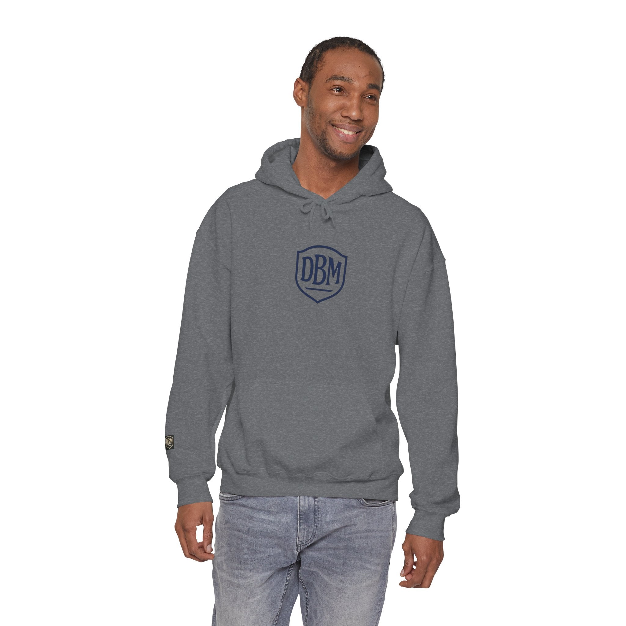Defend Black Memories: Elijah McCoy Historical Black Portrait Big Back Logo Hoodie