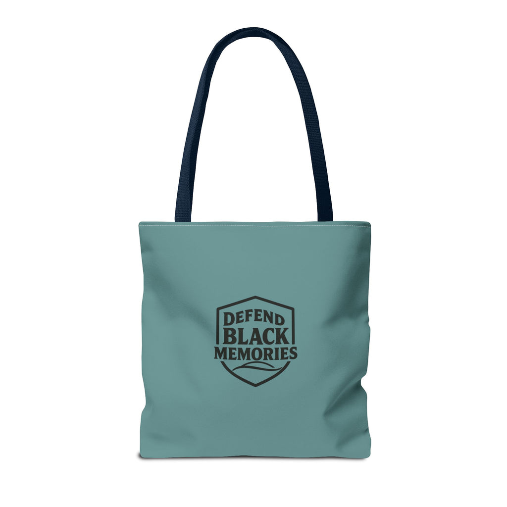Tubman-Truth Brooch Graphic Tote Bag (Dark Teal)