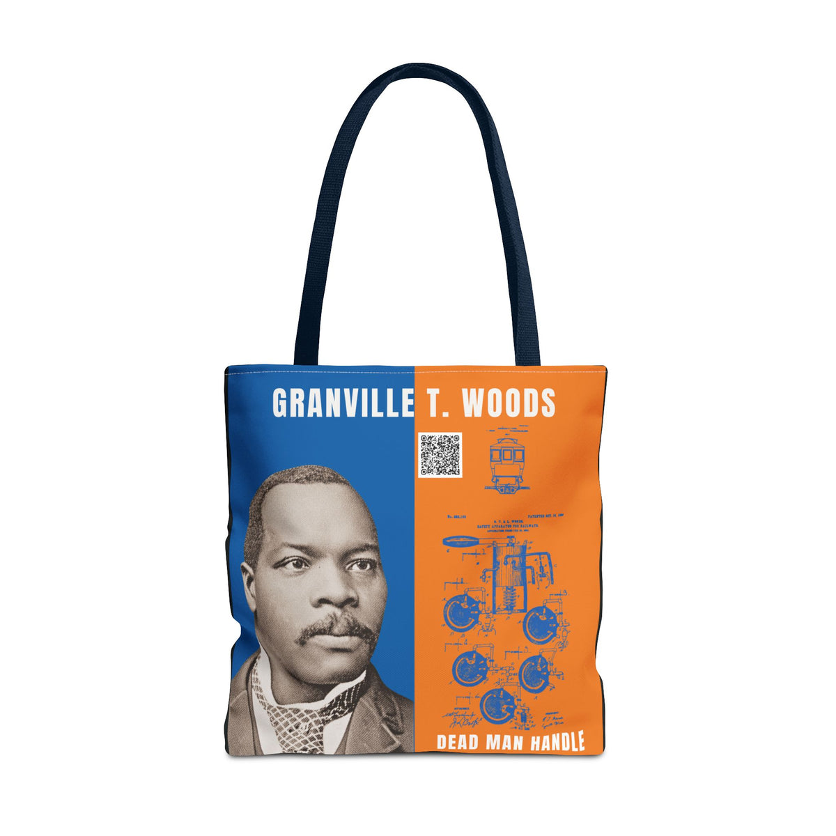 Granville T. Woods Historical Portrait Tote Bag -Turquoise (City Champs)