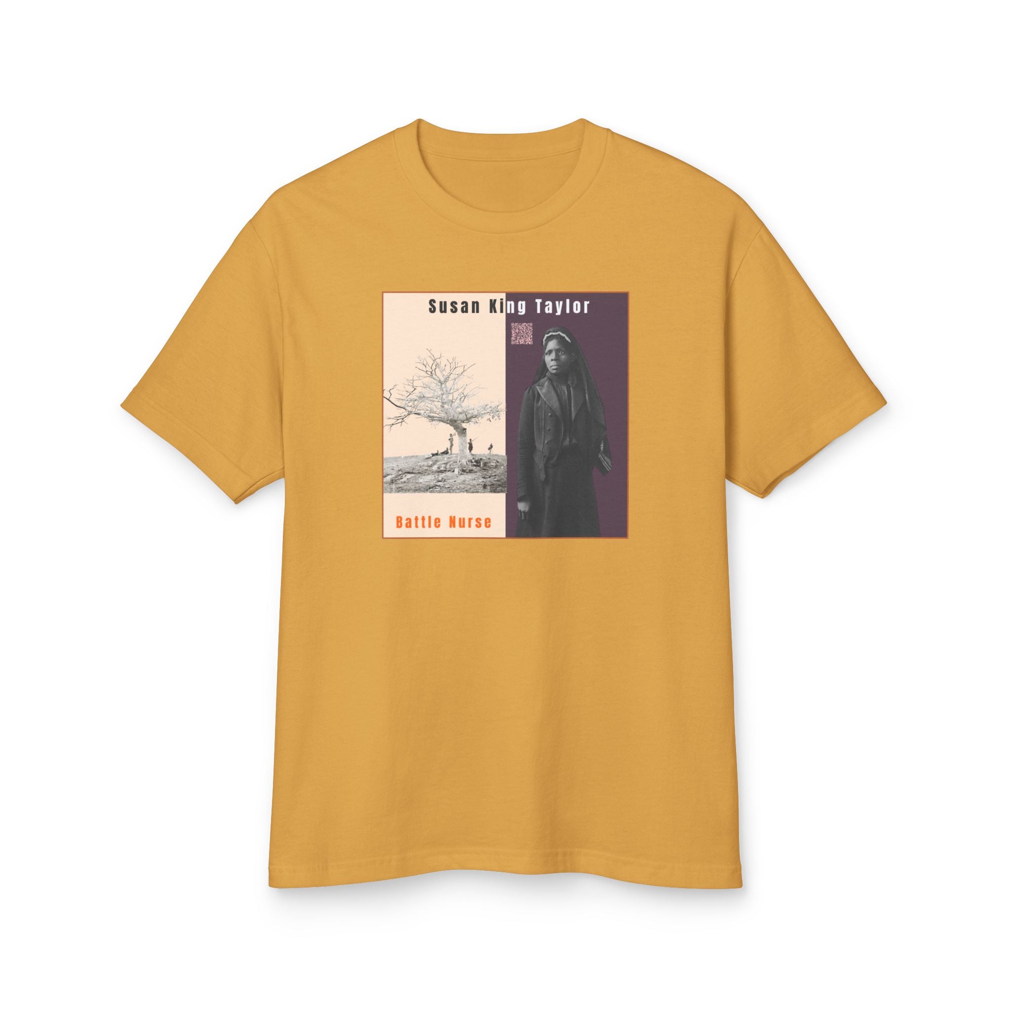 Susan King Taylor, Historical Portrait T-shirt, w/Back Graphic (2-tone),