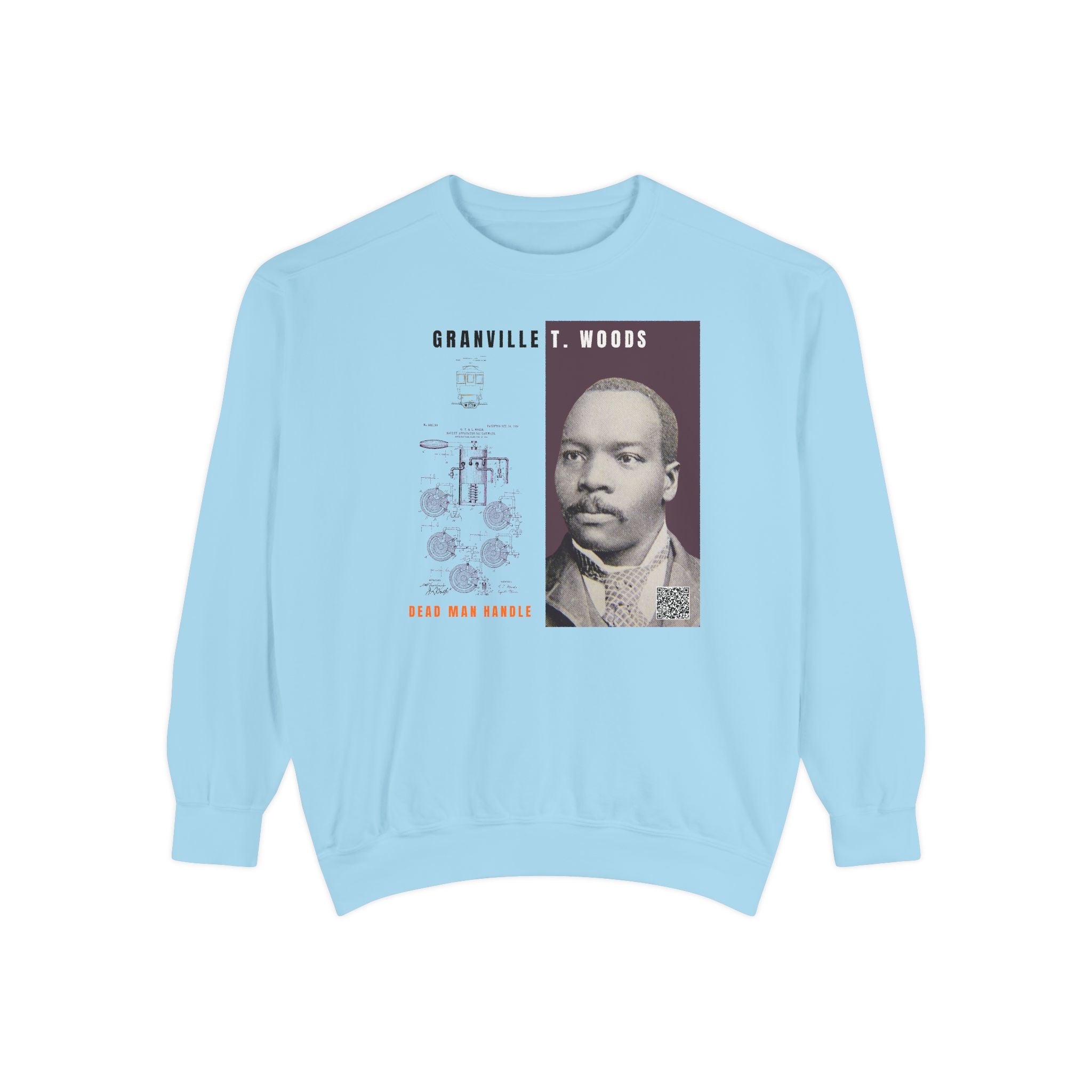 Defend Black Memories: Granville T. Woods Portrait Sweatshirt, Heritage Crewneck