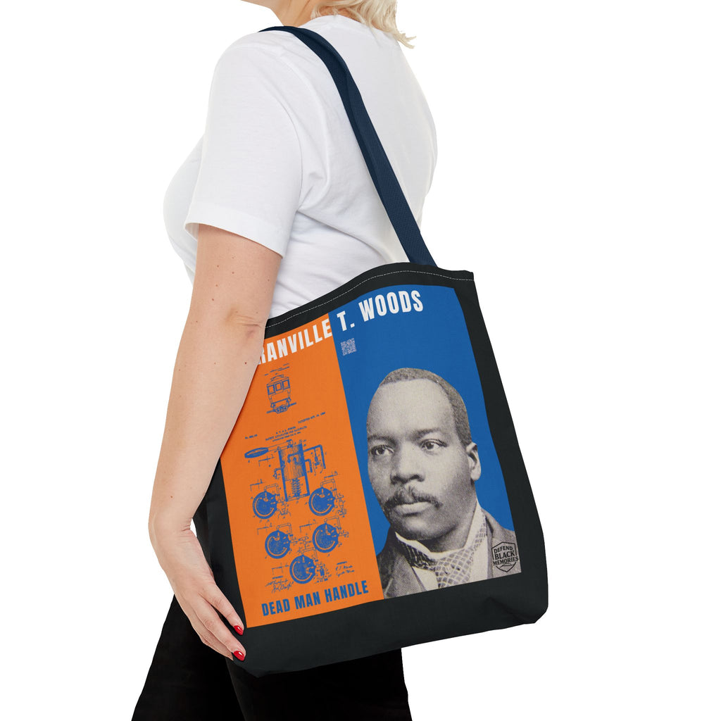 Granville T. Woods Historical Portrait Tote Bag -Turquoise (City Champs)