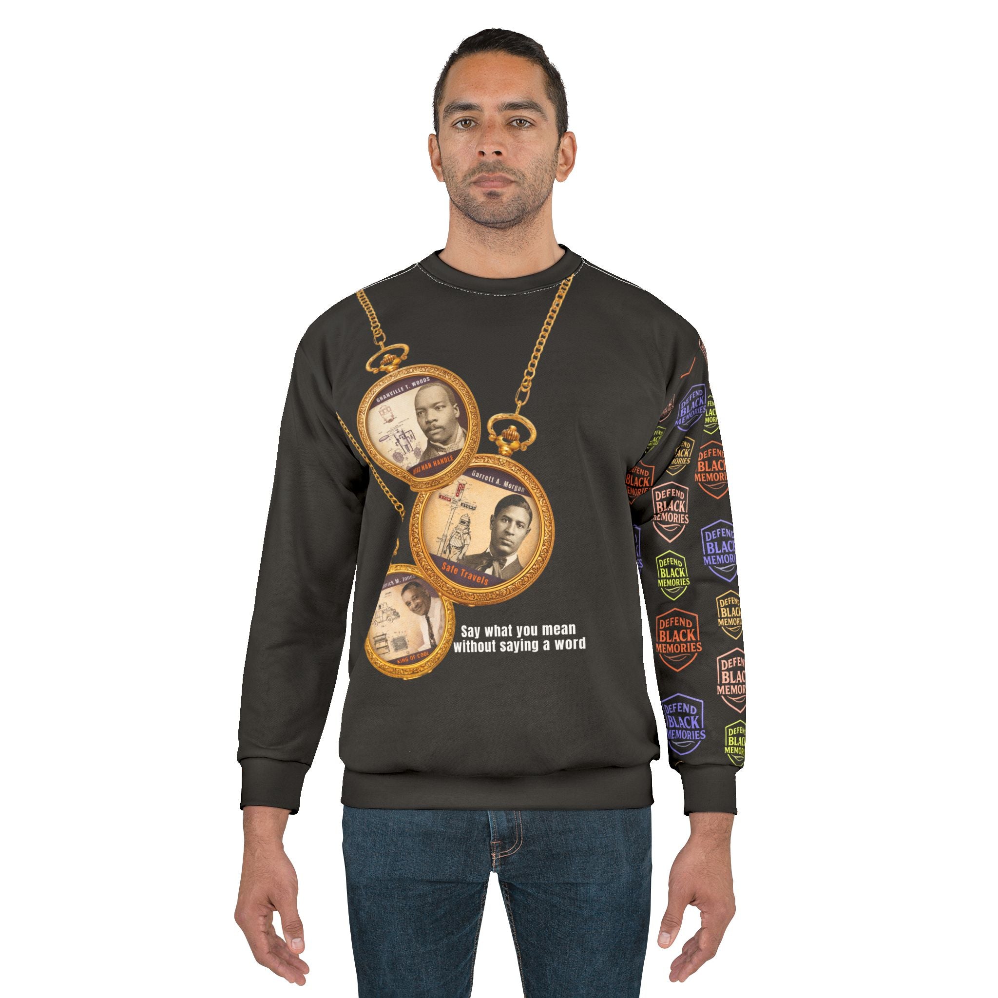 Woods, Morgan, Jones, Unisex, "Triple Time", Sweatshirt (Black)