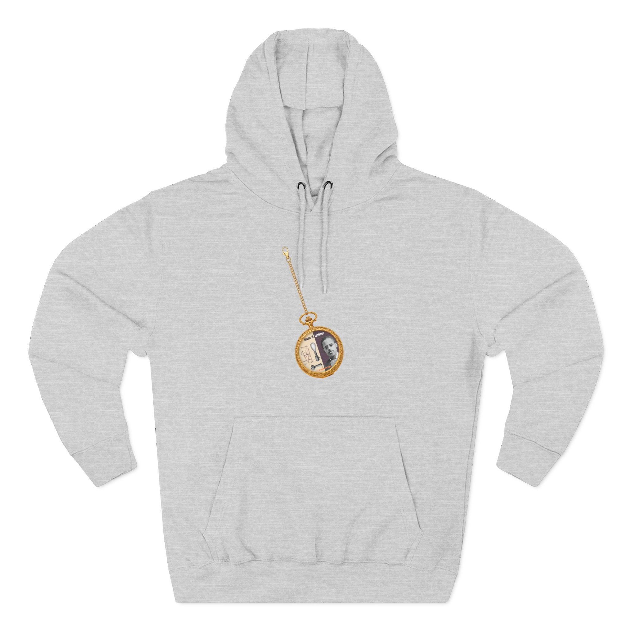 Lewis H Latimer Pocket Watch Three-Panel Fleece Hoodie