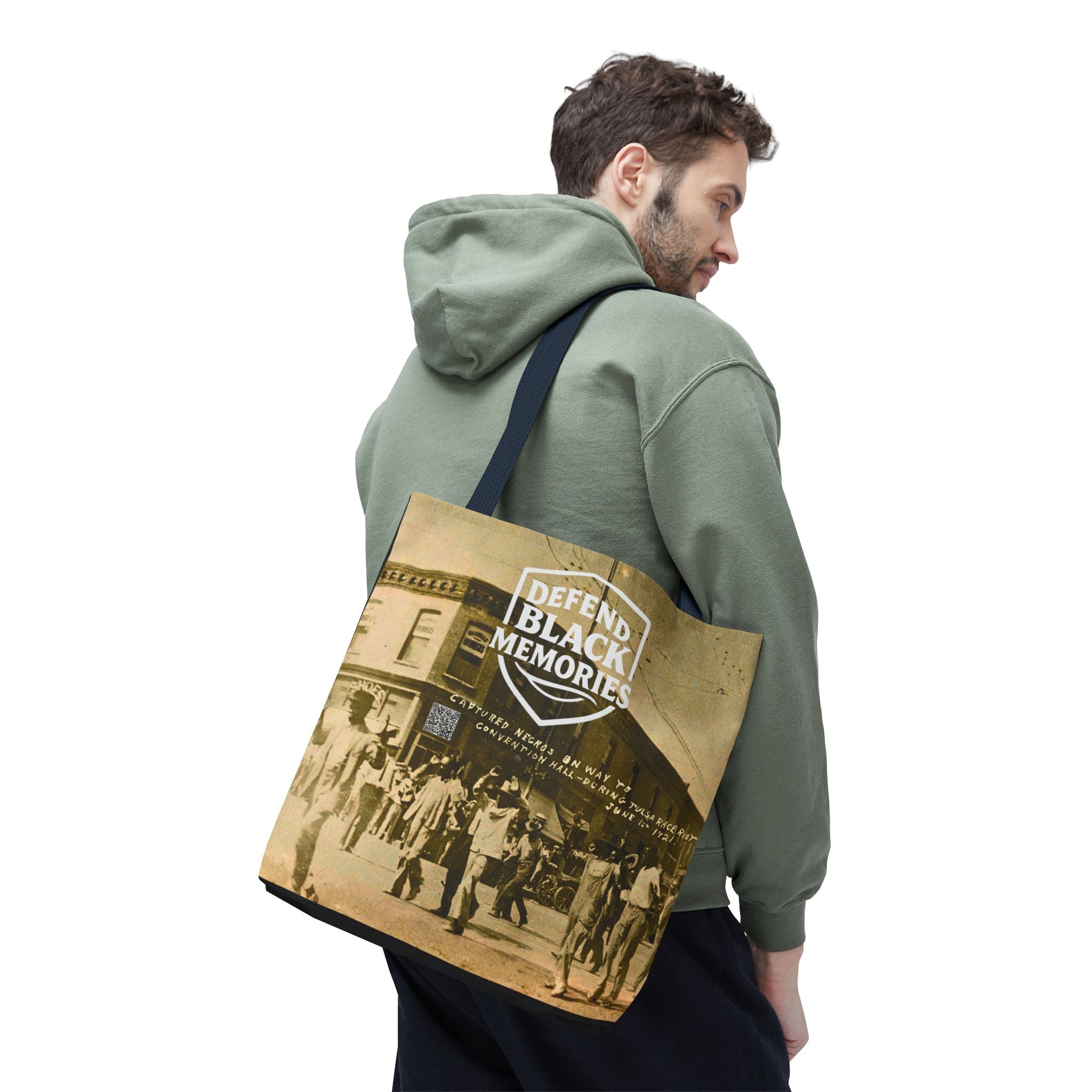 Tulsa Massacre "Hands Up" Tote Bag (Black)