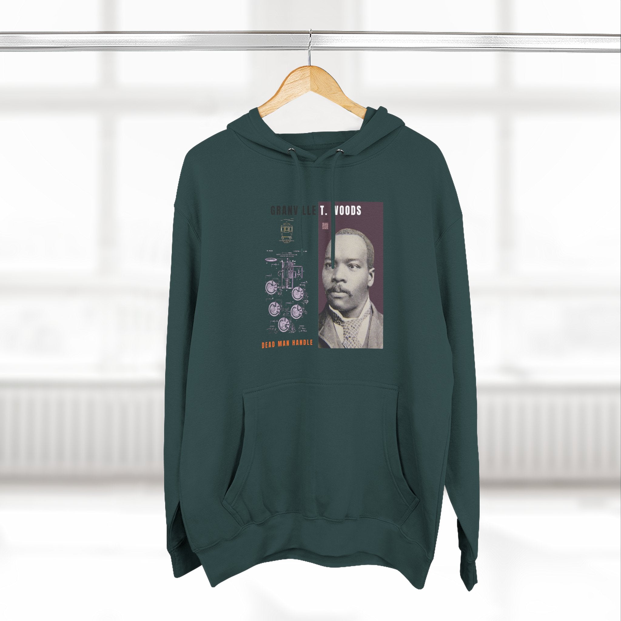 Granville T. Woods, Three-panel Historical Portrait Hoodie (City Champs)