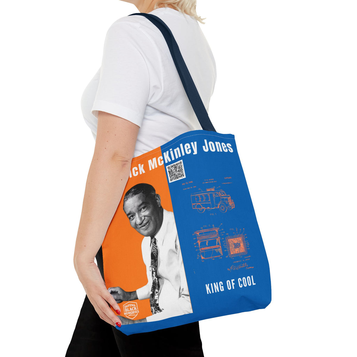 Frederick McKinley Jones, Historical Portrait Tote Bag (Double Side City Champs Blue)