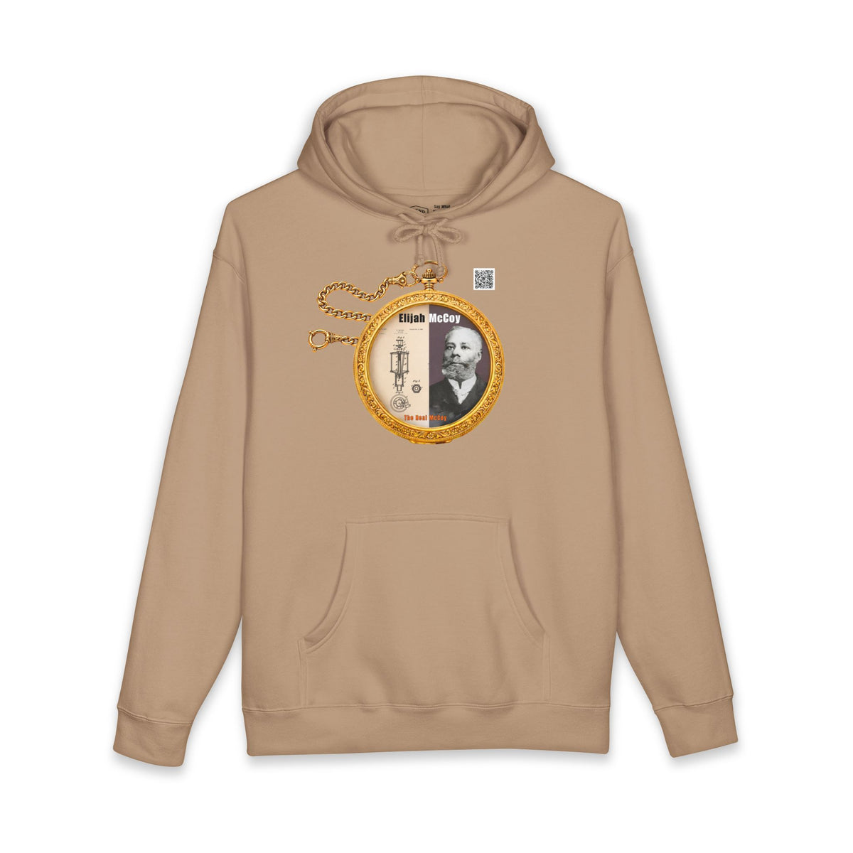 Elijah McCoy Historical Portrait Pocket Watch Hoodie
