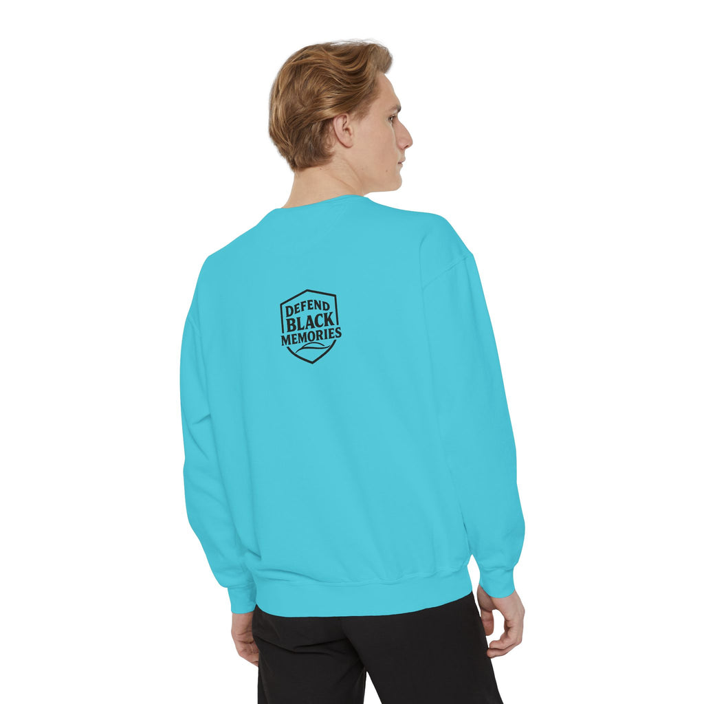Defend Black Memories: Lewis Latimer Unisex Garment-Dyed Sweatshirt