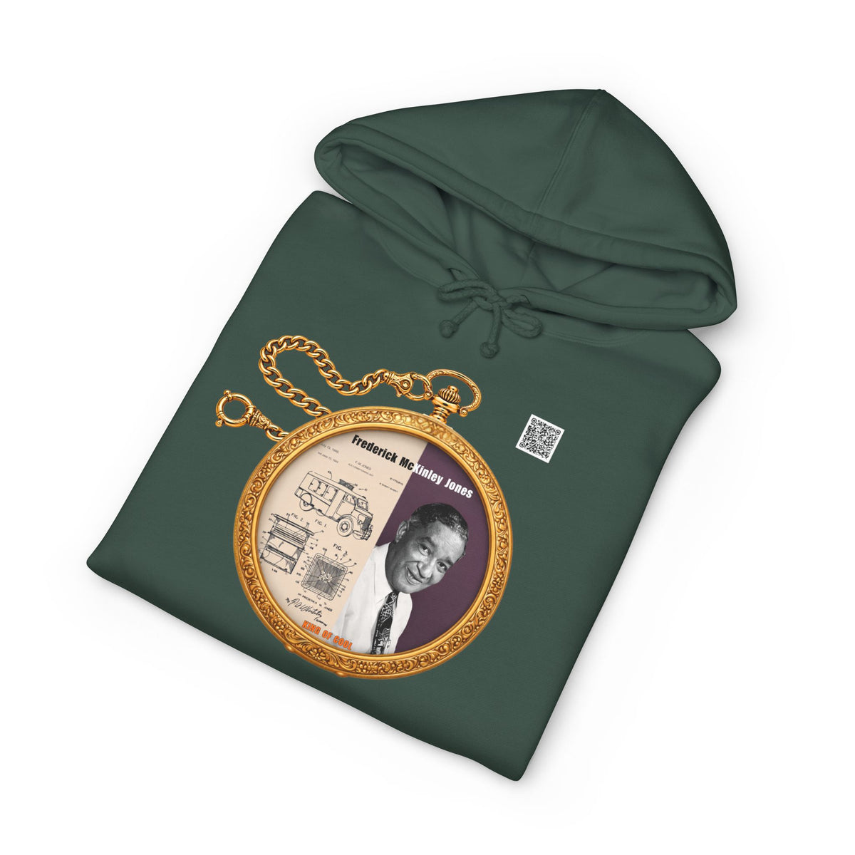 Frederick McKinley Jones Historical Portrait Pocket Watch Hoodie