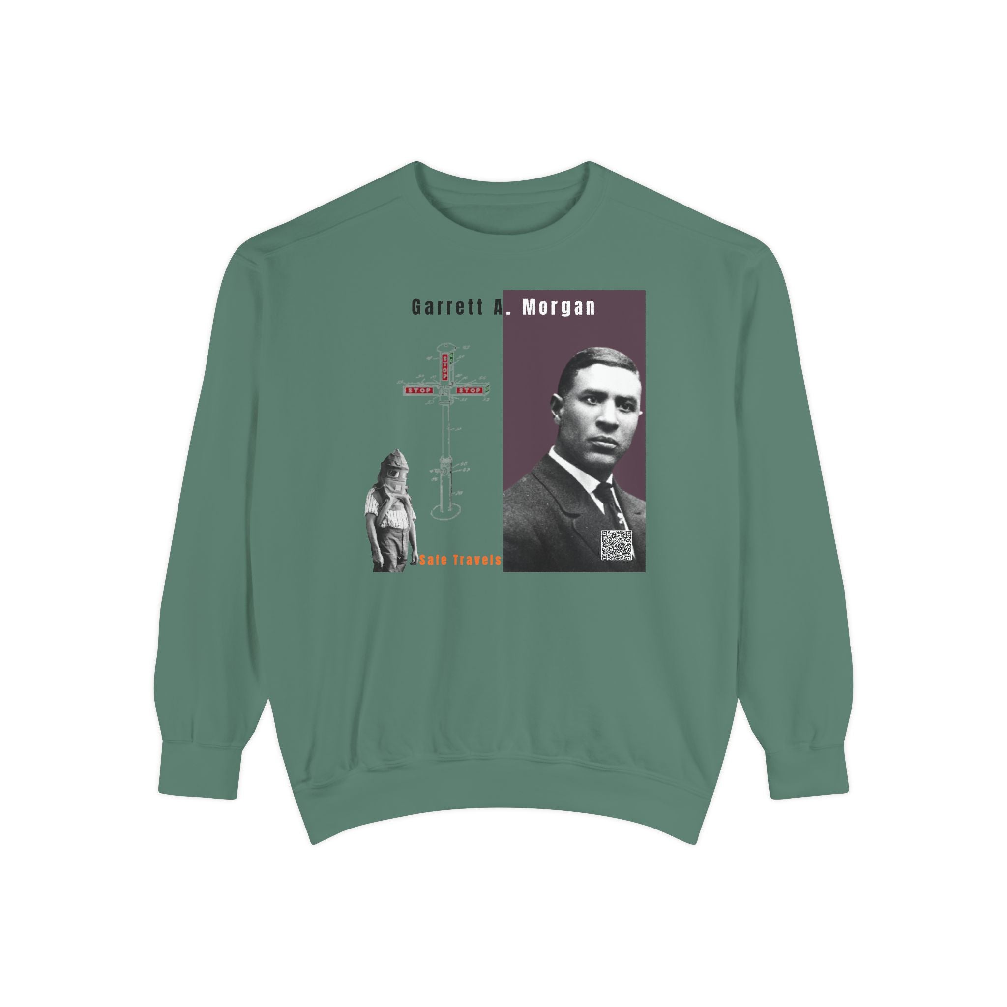Defend Black Memories: Garrett A. Morgan Unisex Garment-Dyed Sweatshirt