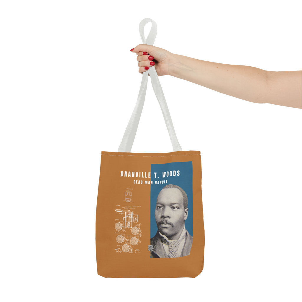 Granville T. Woods Historical Portrait Tote Bag (Light Brown)