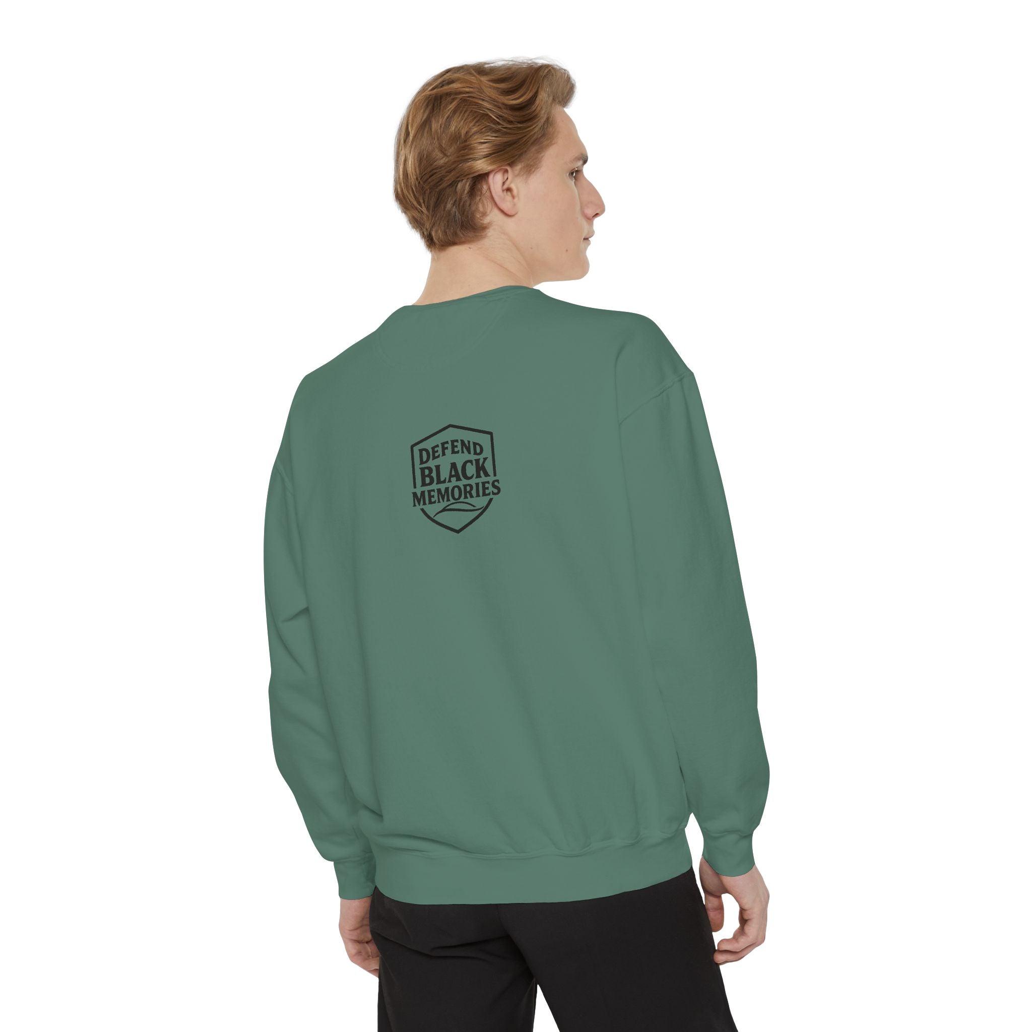 Defend Black Memories: Lewis Latimer Unisex Garment-Dyed Sweatshirt