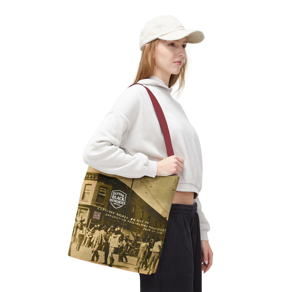 Tulsa Massacre "Hands Up" Tote Bag (Light Brown)