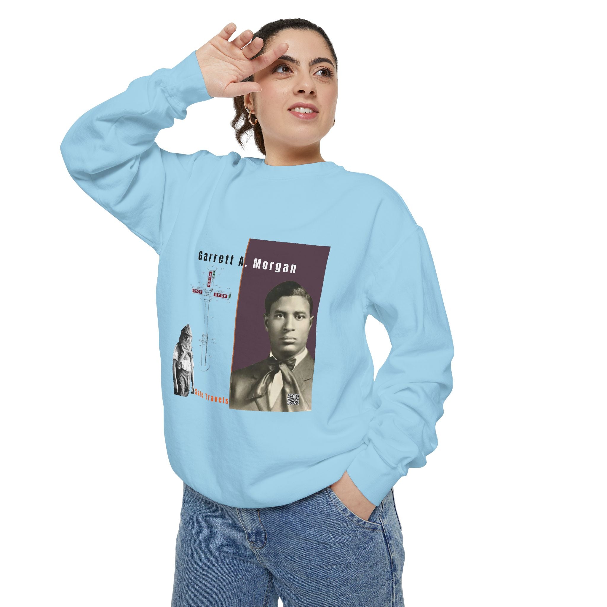 Garrett A. Morgan, Unisex, Garment-Dyed Sweatshirt