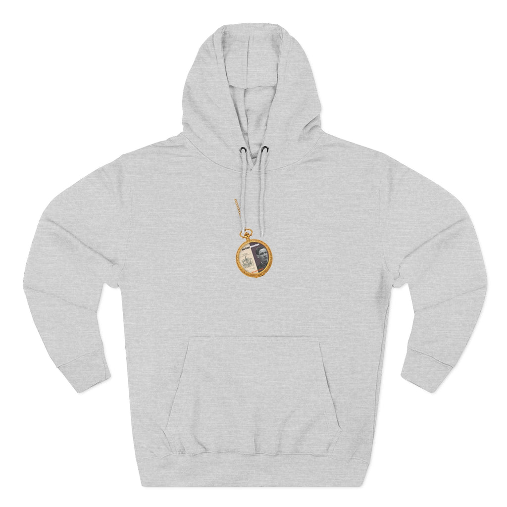 Jan Ernst. Matzelige Pocket Watch Three-Panel Historic Black Portrait Hoodie