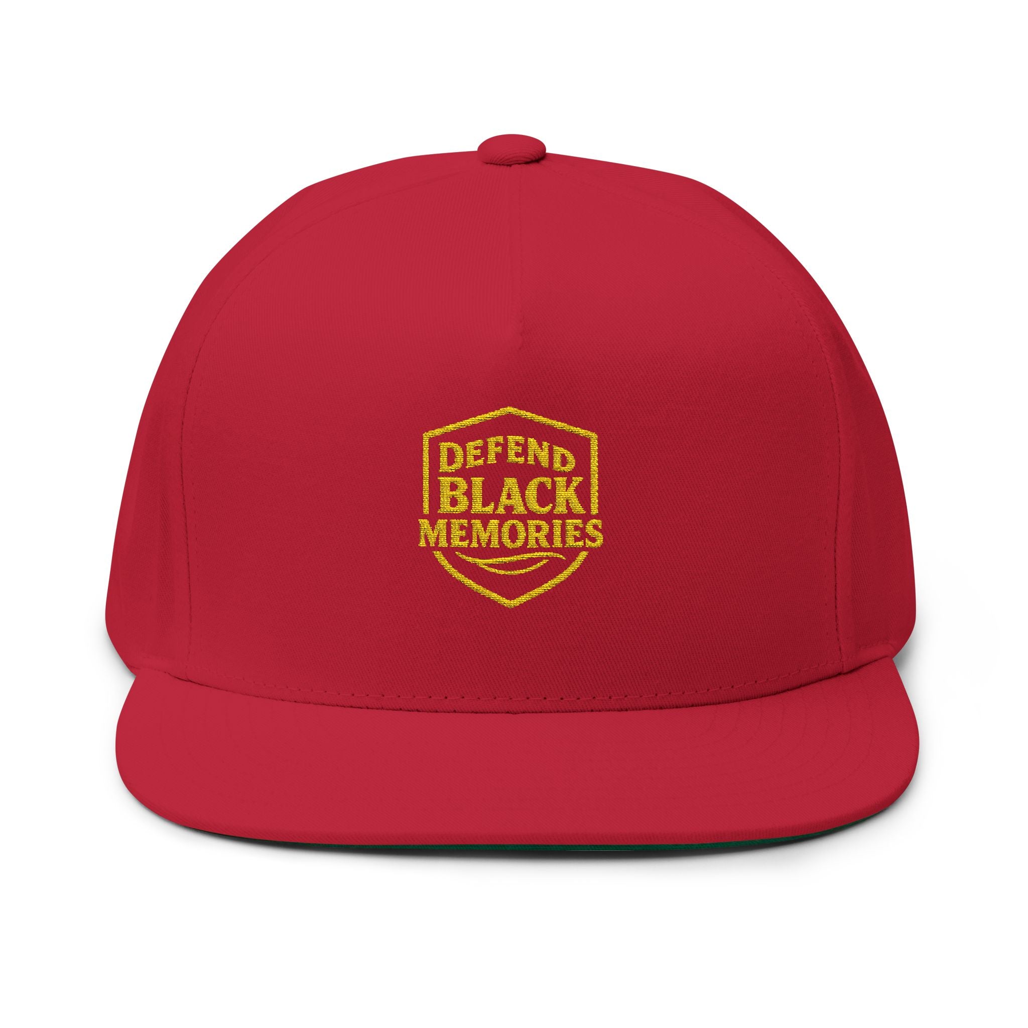 Defend Black Memories Flat Bill Cap (Embroidery)