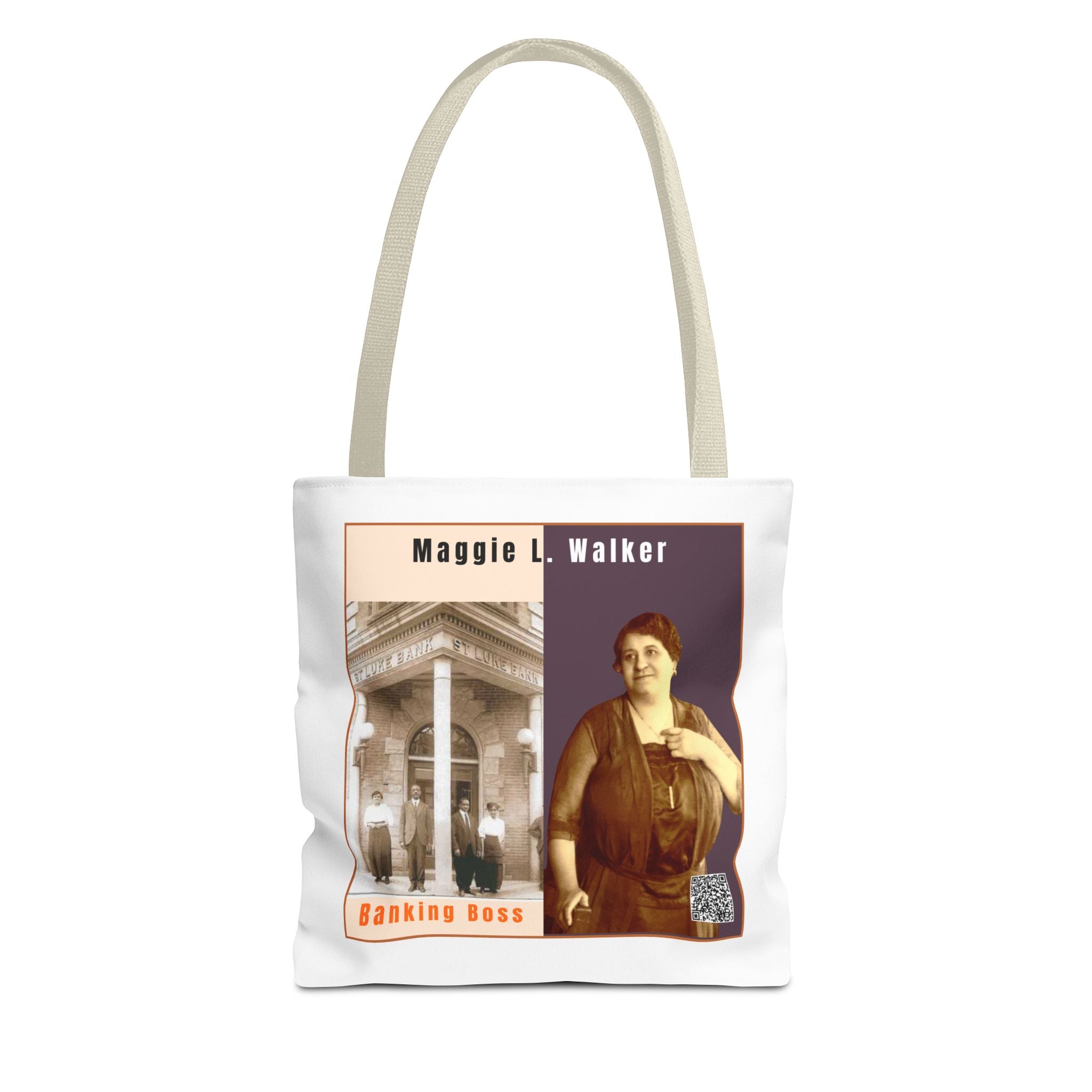 Defend Black Memories:Maggie L. Walker Historical Portrait AOP Tote Bag