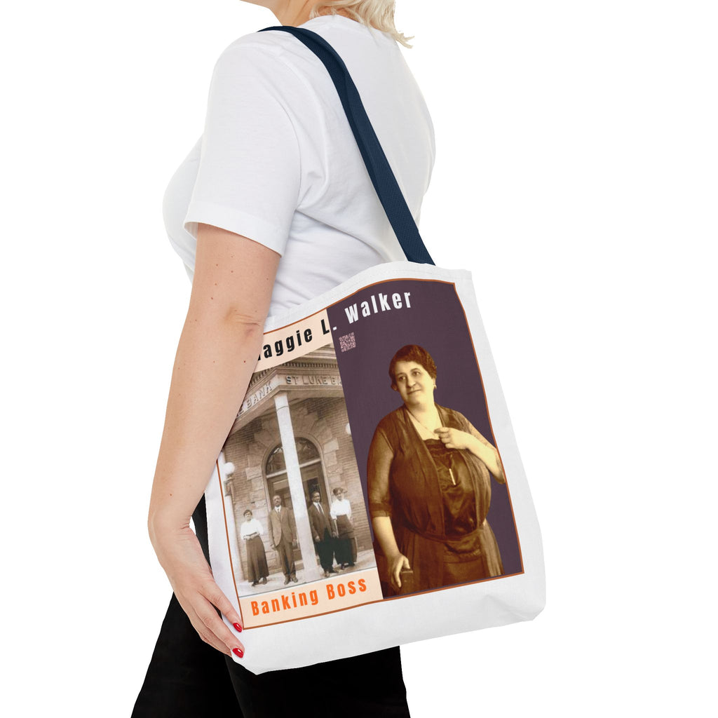 Maggie L. Walker Graphic Tote Bag — Black and Bold Historical Icon Design