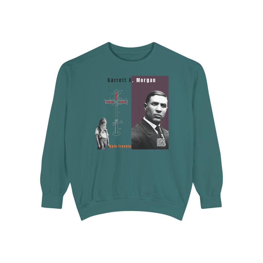 Defend Black Memories: Garrett A. Morgan Unisex Garment-Dyed Sweatshirt