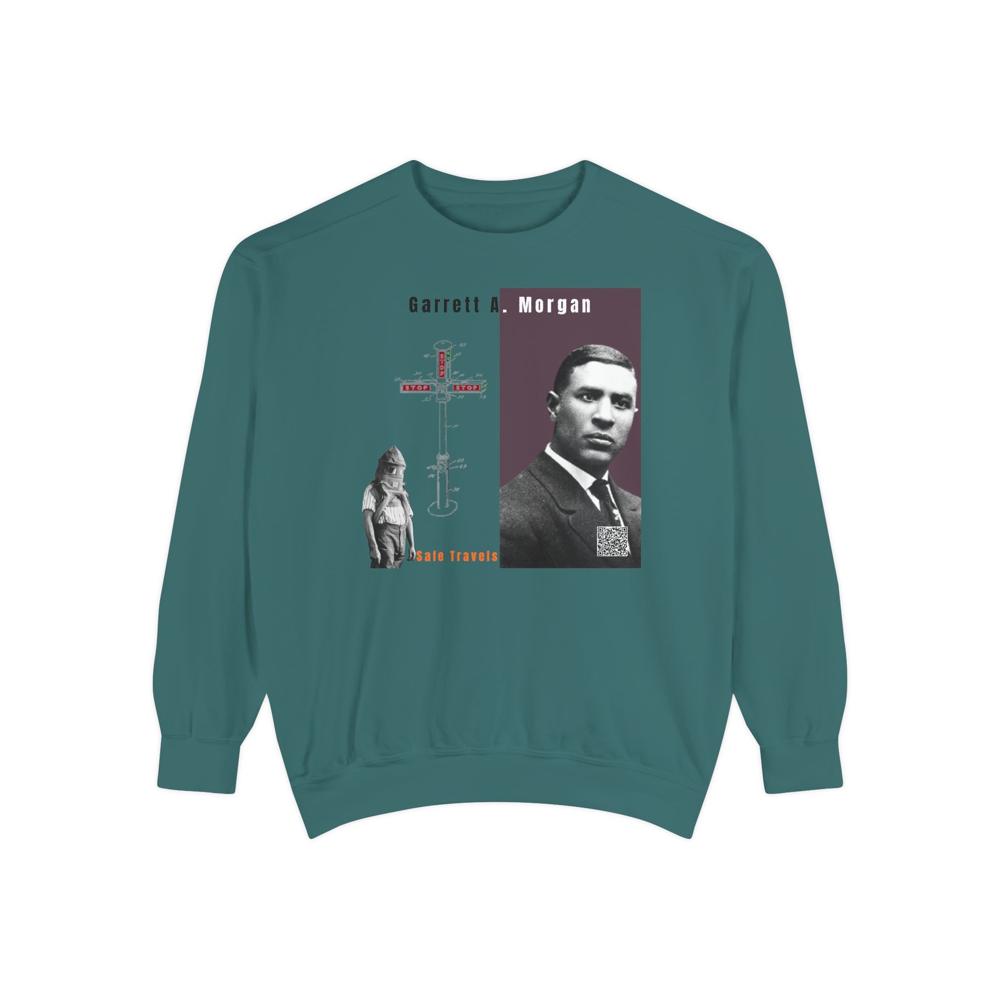 Defend Black Memories: Garrett A. Morgan Unisex Garment-Dyed Sweatshirt