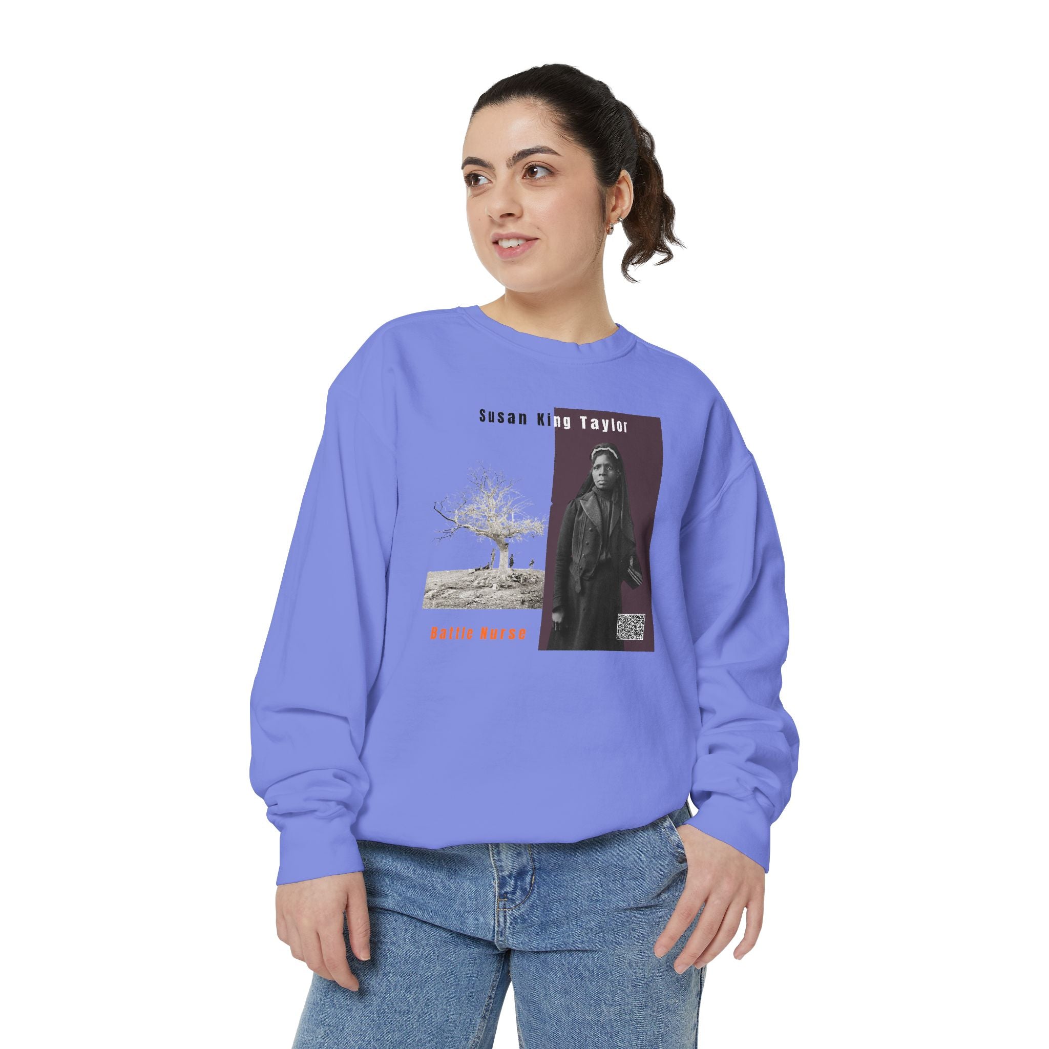 Susie King Taylor: Unisex Garment-Dyed Sweatshirt