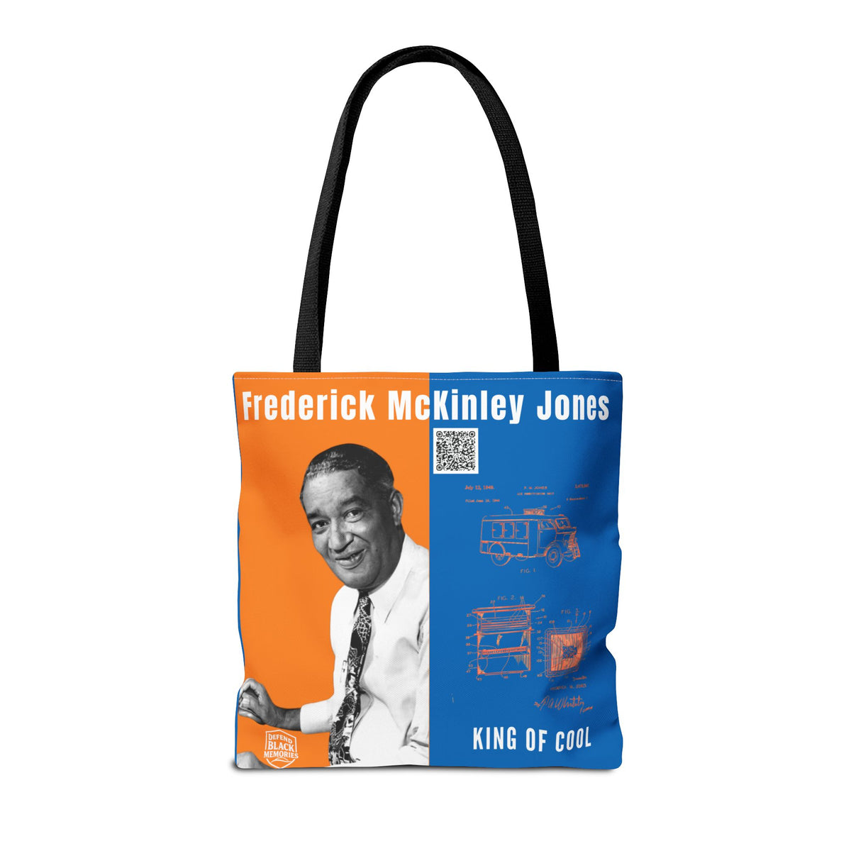 Frederick McKinley Jones, Historical Portrait Tote Bag (Double Side City Champs Blue)