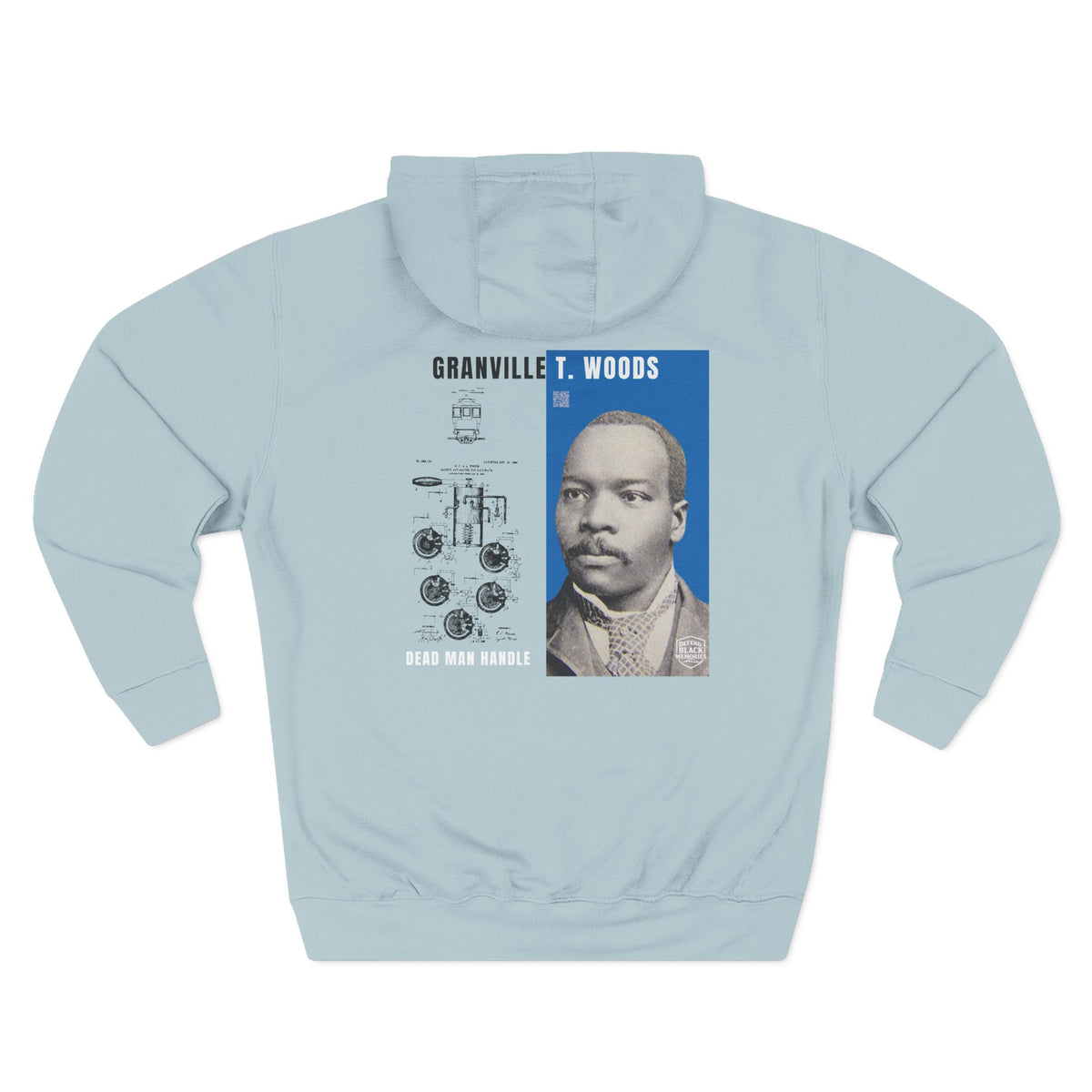 Granville T. Woods, 2 Side, Three-Panel Fleece Hoodie
