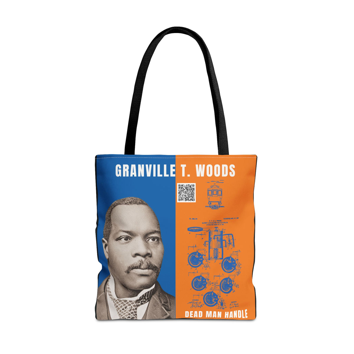 Granville T. Woods Historical Portrait Tote Bag -Turquoise (City Champs)