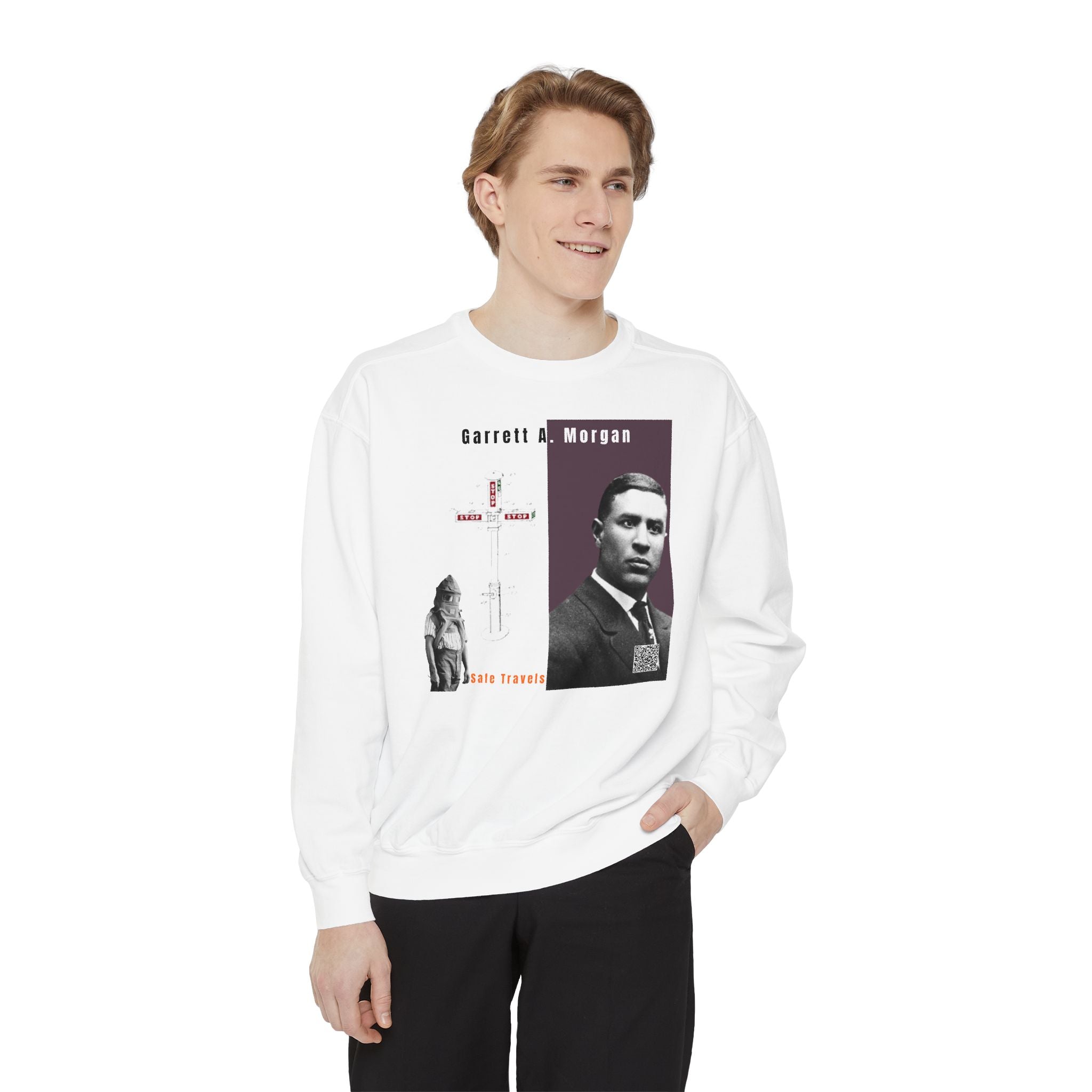 Defend Black Memories: Garrett A. Morgan Unisex Garment-Dyed Sweatshirt