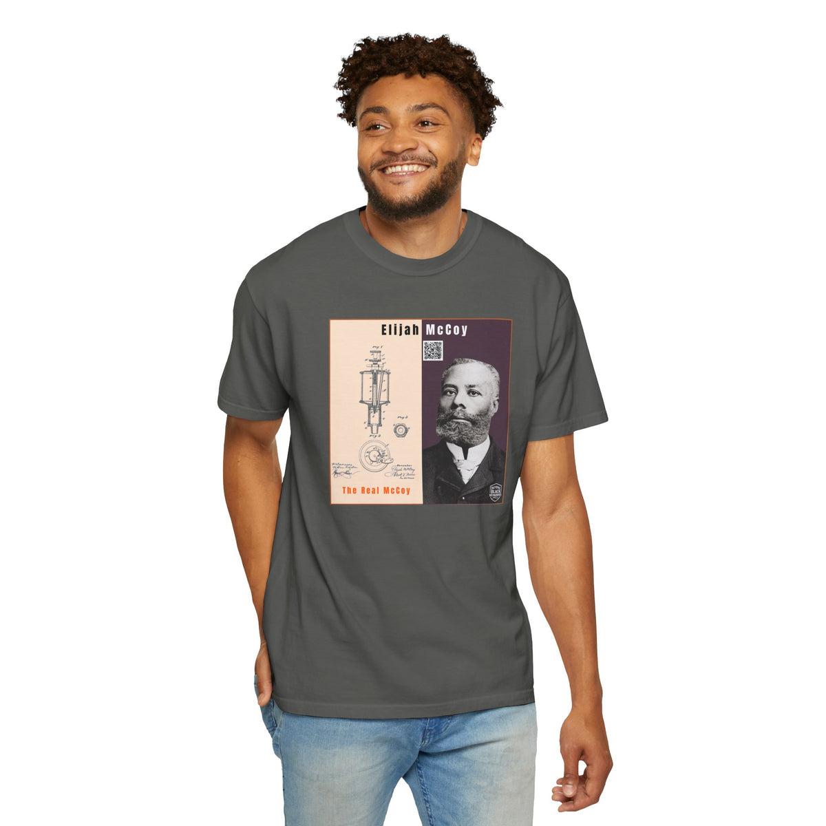Elijah McCoy Portrait T-Shirt – Historical Inventor Graphic Tee (City Champs)