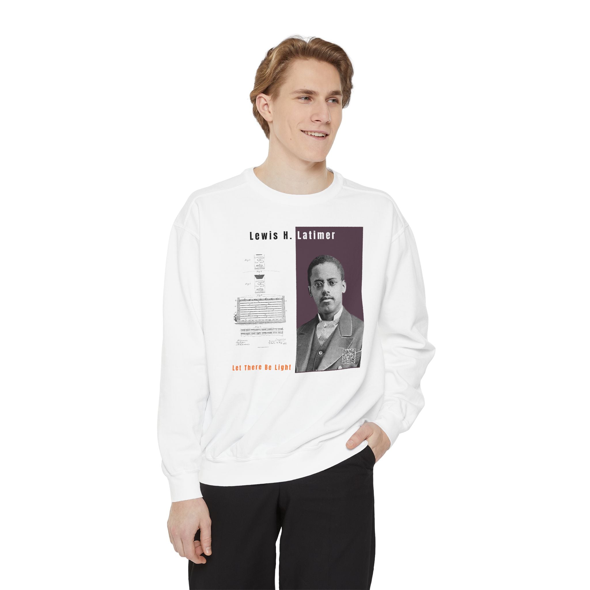 Defend Black Memories: Lewis Latimer Unisex Garment-Dyed Sweatshirt
