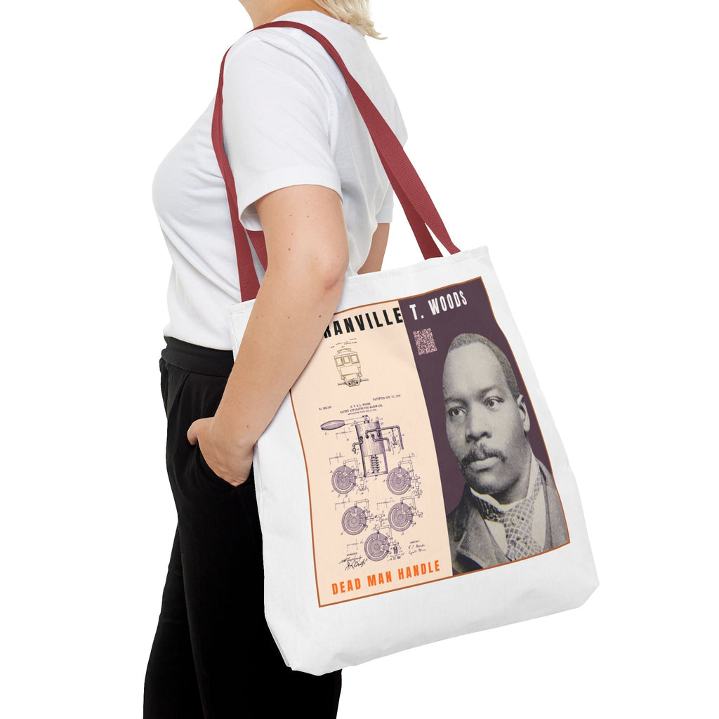 Granville T. Woods Historical Portrait Tote Bag (White)