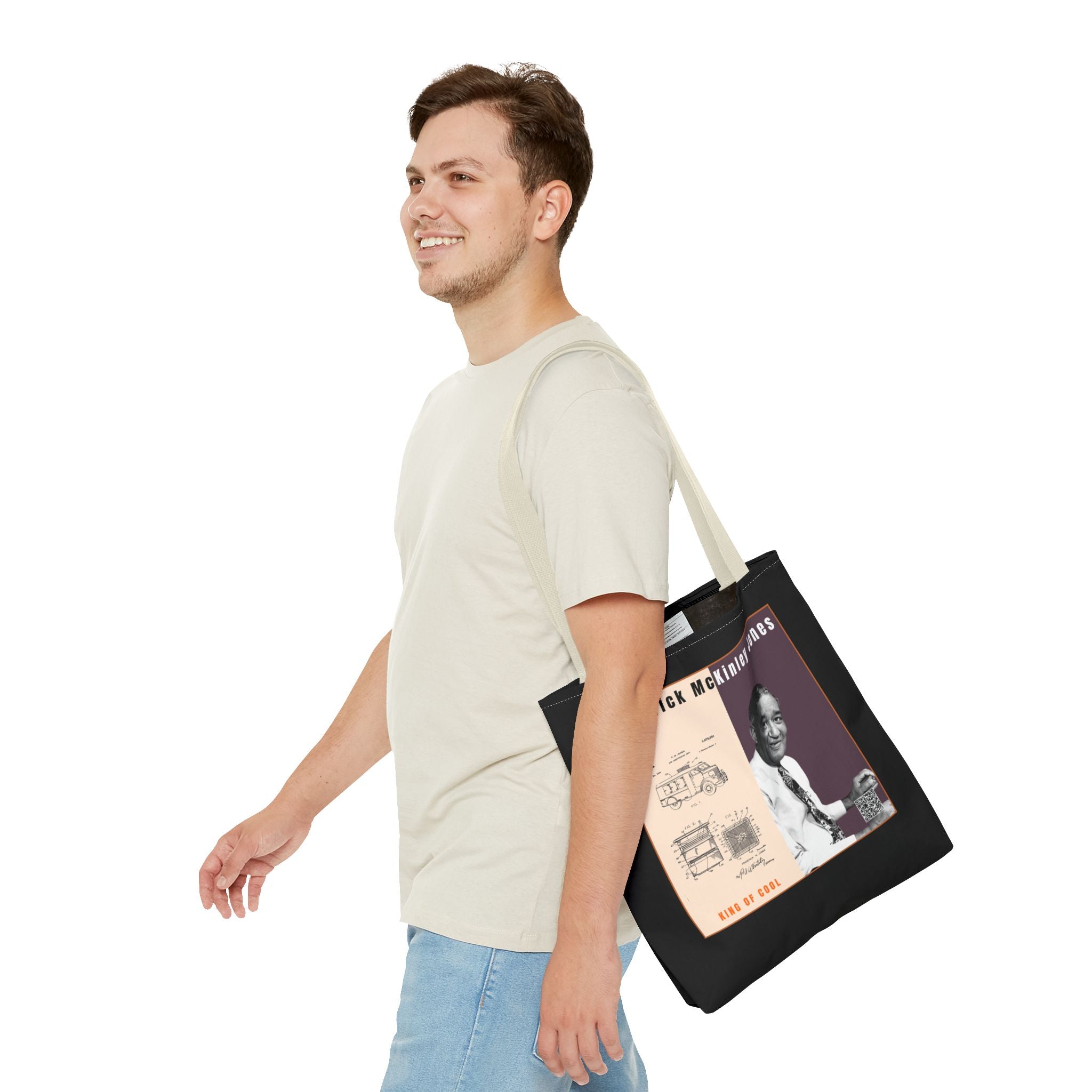 Frederick McKinley Jones, Historical Portrait Tote Bag (Black)